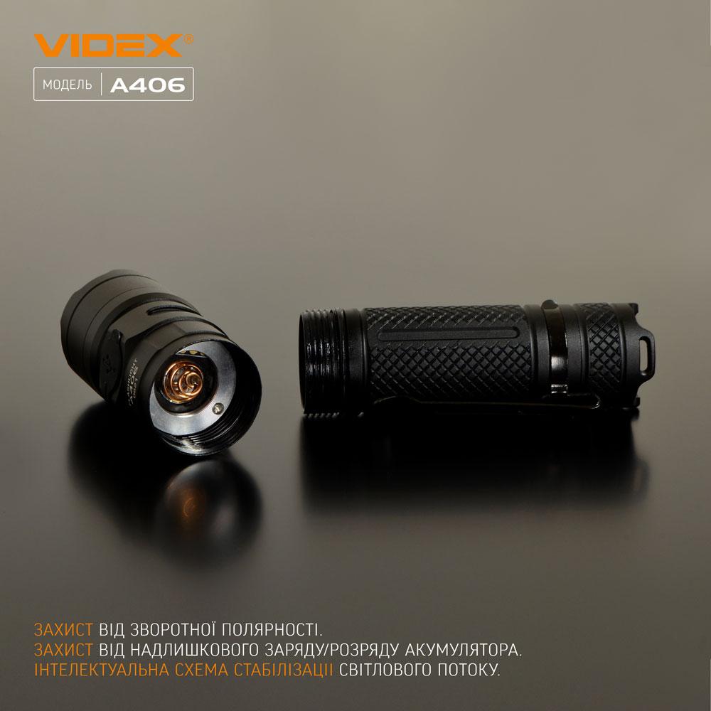 Портативний світлодіодний ліхтарик VIDEX VLF-A406 4000Lm 6500K — фото 10 з 12