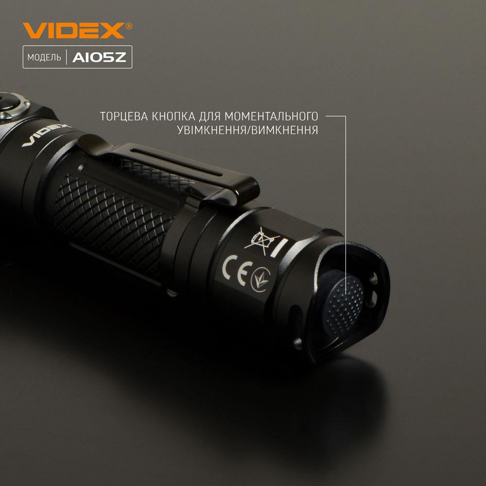 Портативний світлодіодний ліхтарик VIDEX VLF-A105Z 1200Lm 5000K — фото 8 з 16