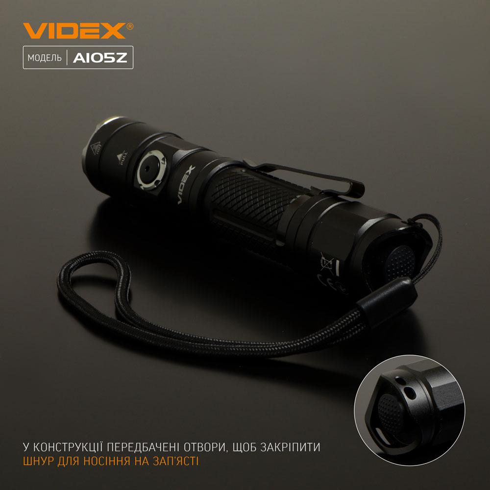 Портативний світлодіодний ліхтарик VIDEX VLF-A105Z 1200Lm 5000K — фото 11 з 16