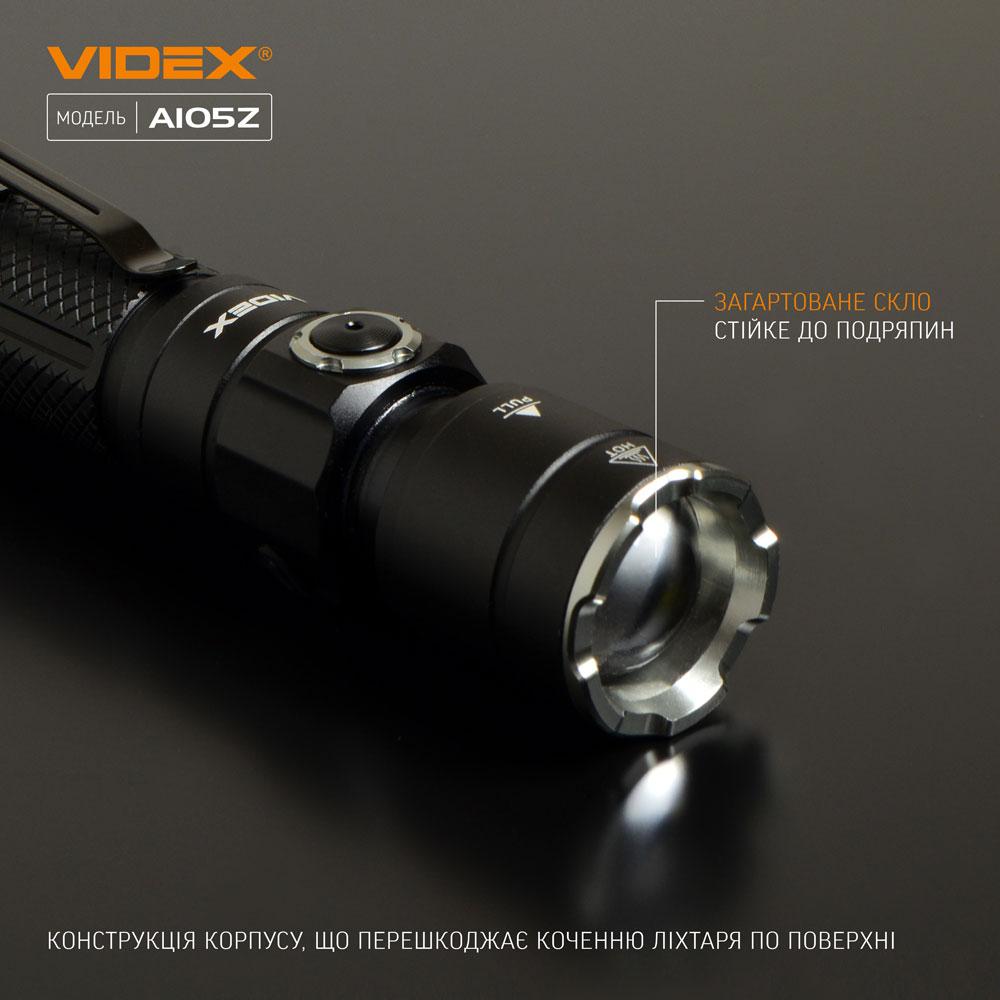 Портативний світлодіодний ліхтарик VIDEX VLF-A105Z 1200Lm 5000K — фото 6 з 16