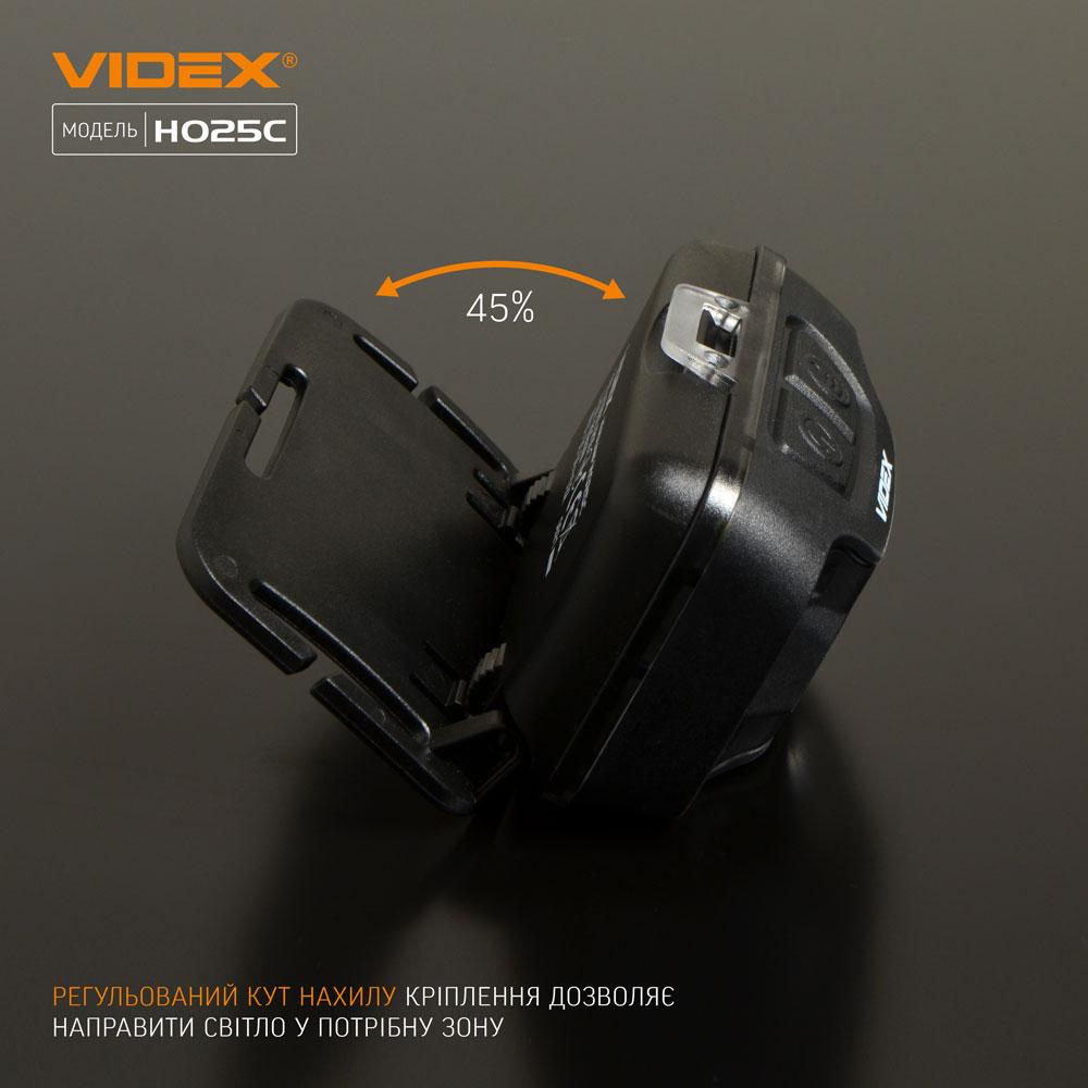 Налобний світлодіодний ліхтарик VIDEX VLF-H025C 310Lm 5000K — фото 10 з 13