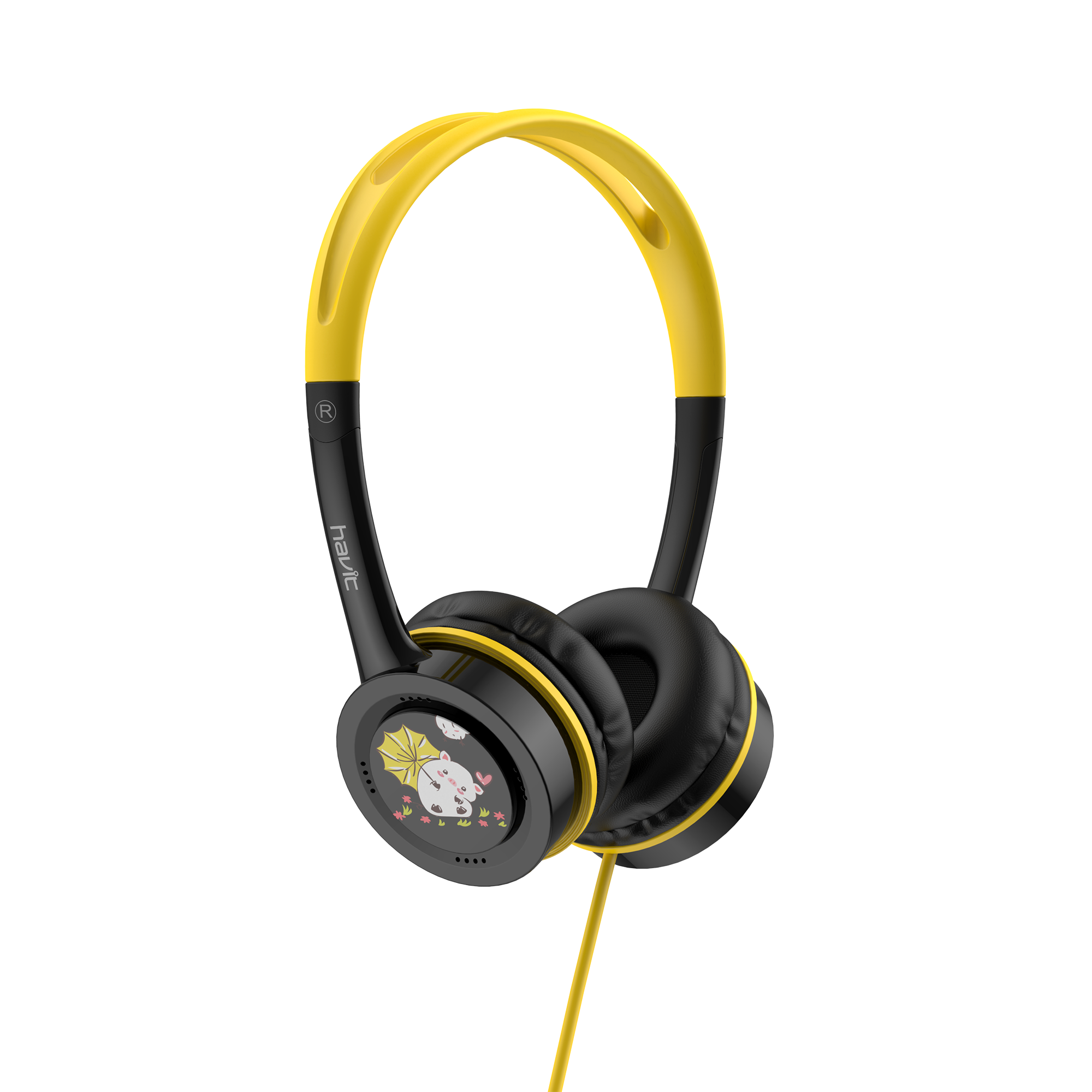 Навушники дитячі дротові накладні HAVIT HV-H210d Black — фото 2 з 5