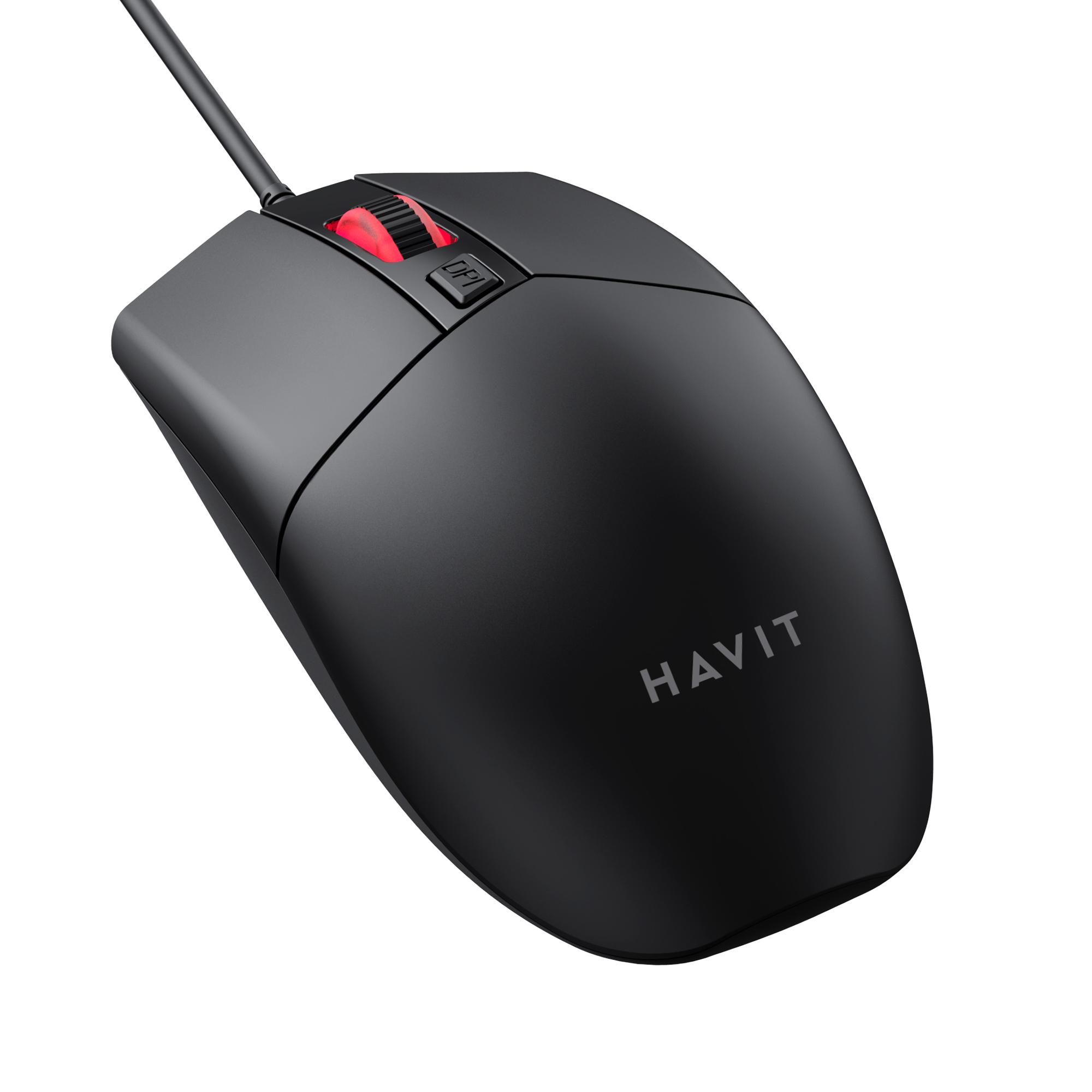 Дротова миша HAVIT HV-MS71 USB (1200 DPI, 4 кл) — фото 4 з 5