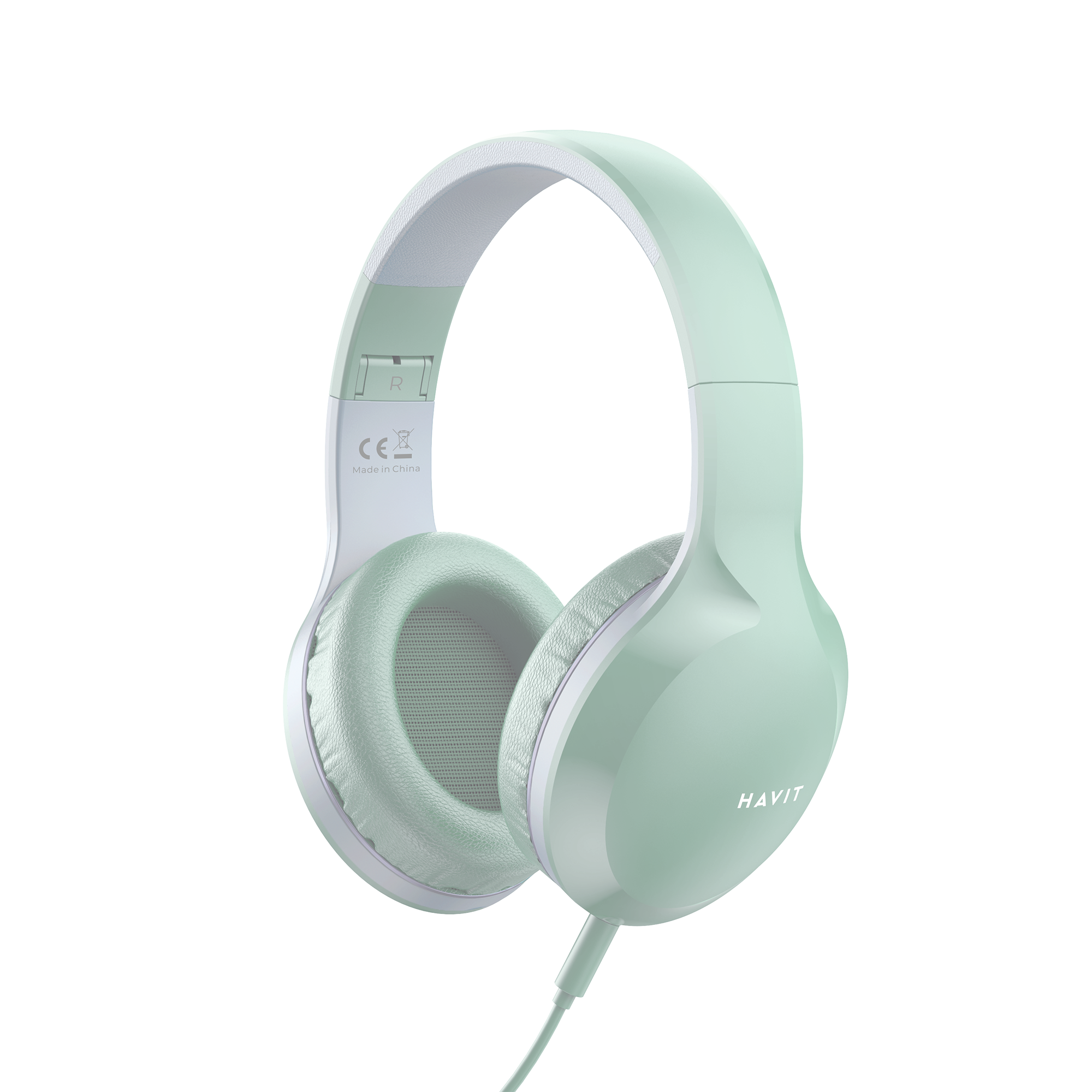 Навушники дротові накладні HAVIT HV-H100d Green з мікрофоном — фото 1 з 3