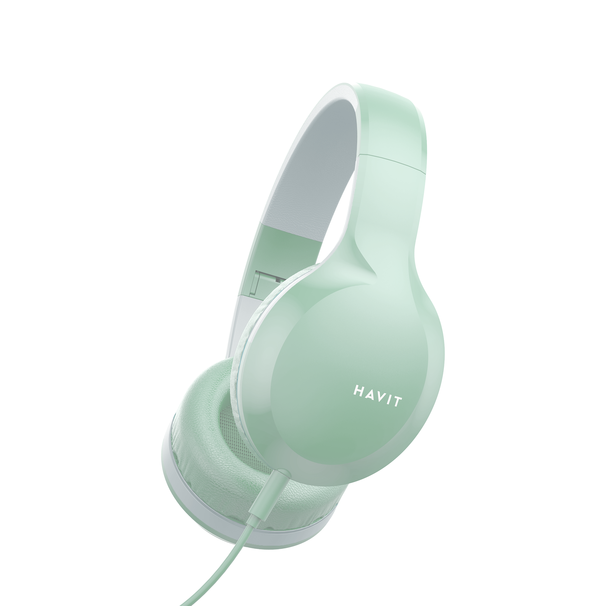 Навушники дротові накладні HAVIT HV-H100d Green з мікрофоном — фото 3 з 3