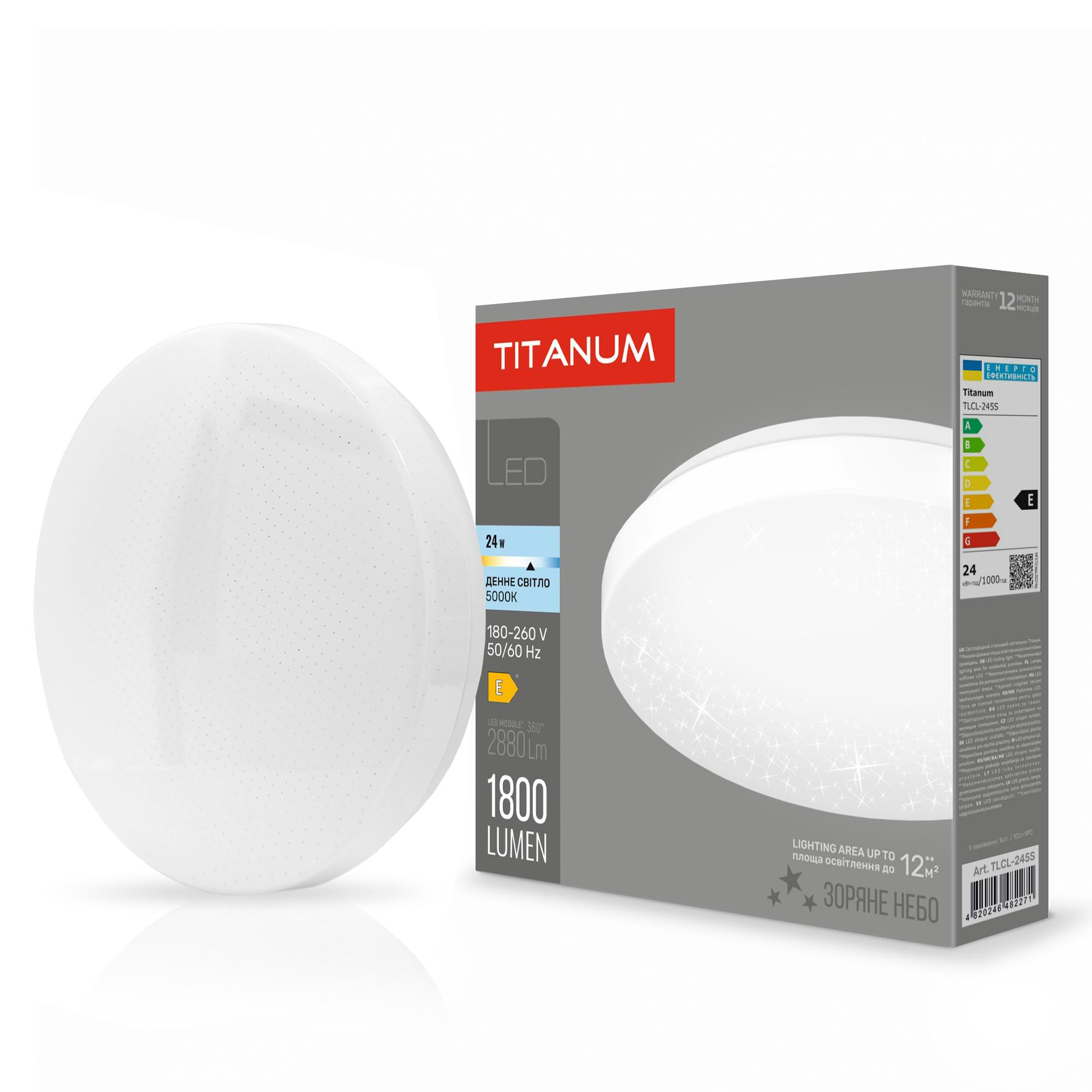 LED світильник настінно-стельовий TITANUM 24W 5000K Зоряне небо