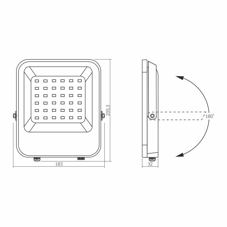 LED прожектор VIDEX 50W RGB 220V (VL-F3-50-RGB) — фото 6 з 6