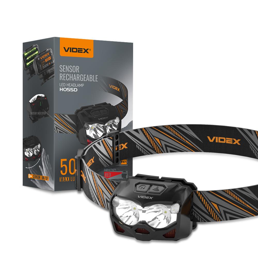 Налобний світлодіодний ліхтарик VIDEX VLF-H055D 500Lm 5000K — фото 1 з 13