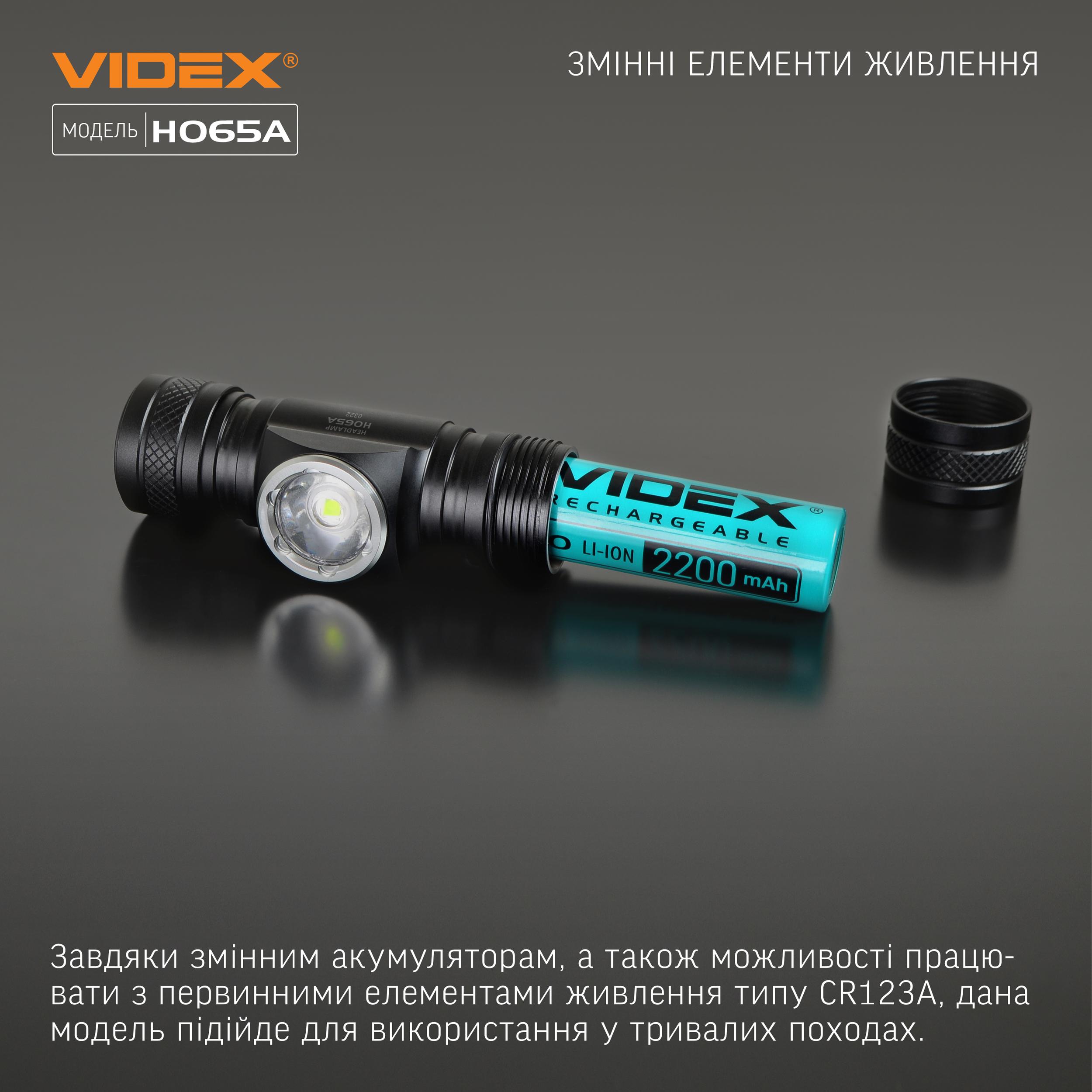 Налобний світлодіодний ліхтарик VIDEX VLF-H065A 1200Lm 5000K — фото 24 з 26