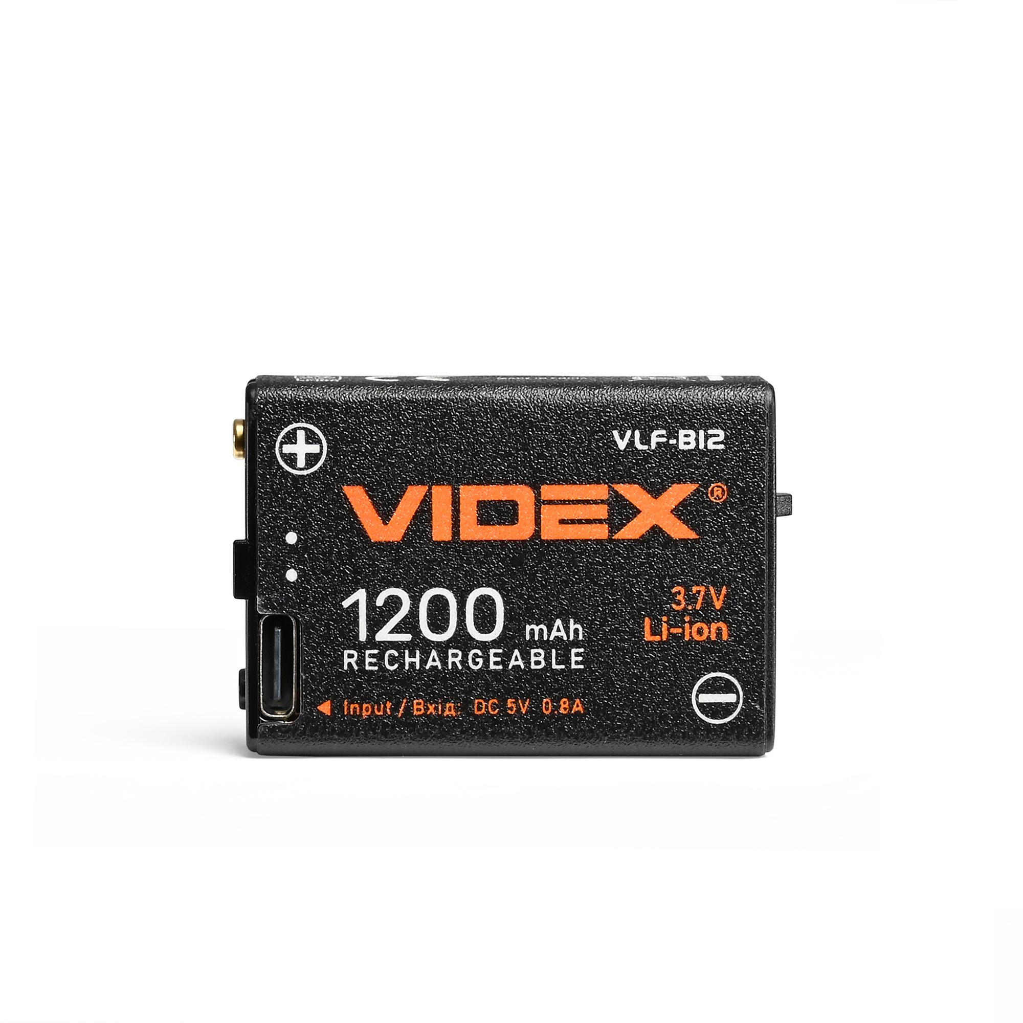 Акумулятор Videx Li-ion VLF-B12 (захист) 1200mAh 1шт BLISTER — фото 3 з 6
