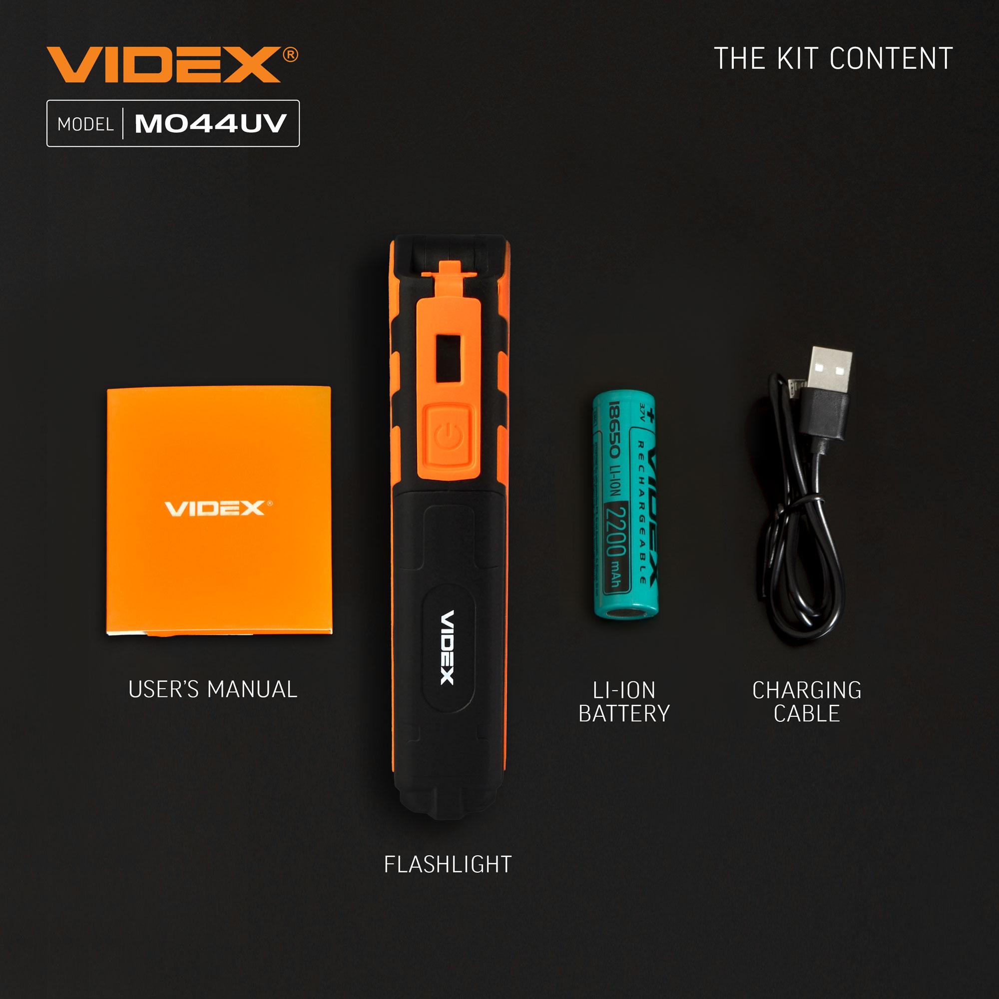 Портативний багатофункціональний ліхтарик VIDEX VLF-M044UV 400Lm 4000K — фото 21 з 22