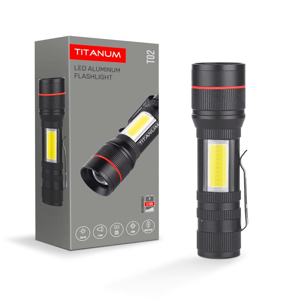 Портативний світлодіодний ліхтарик TITANUM TLF-T02 200Lm 6500K — фото 1 з 9