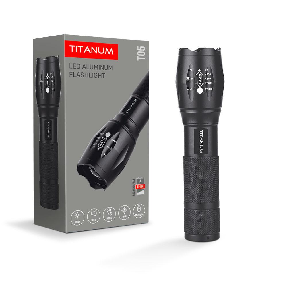 Портативний світлодіодний ліхтарик TITANUM TLF-T05 300Lm 6500K — фото 1 з 10