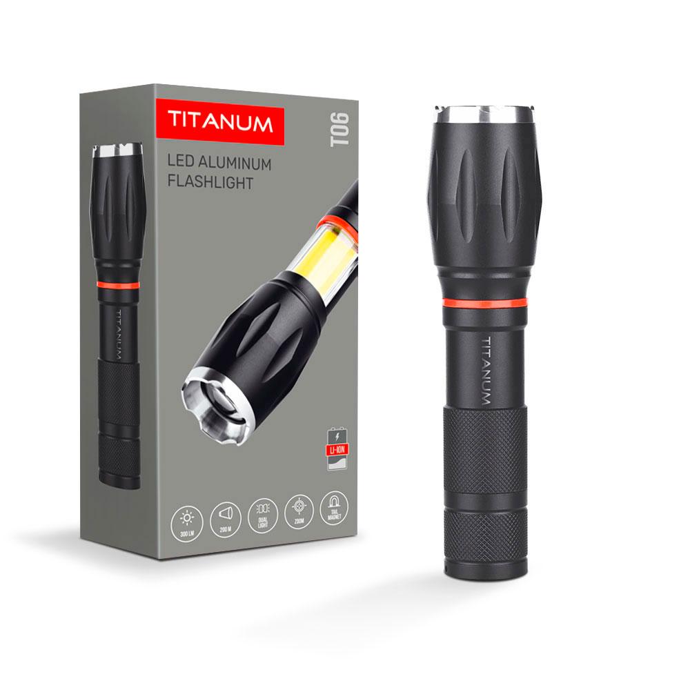 Портативний світлодіодний ліхтарик TITANUM TLF-T06 300Lm 6500K — фото 1 з 11
