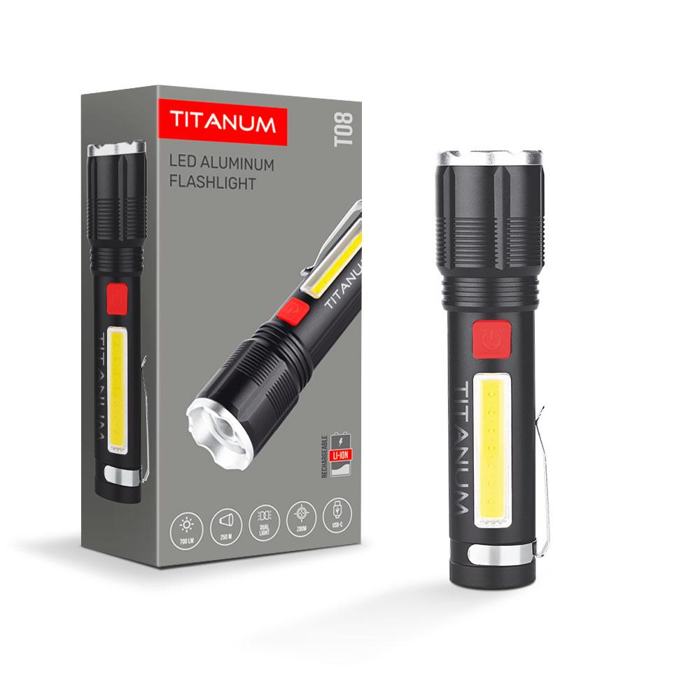 Портативний світлодіодний ліхтарик TITANUM TLF-T08 700Lm 6500K — фото 1 з 9