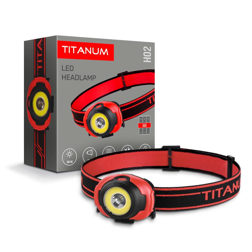 Налобний світлодіодний ліхтарик TITANUM TLF-H02 100Lm 6500K — фото 1 з 8