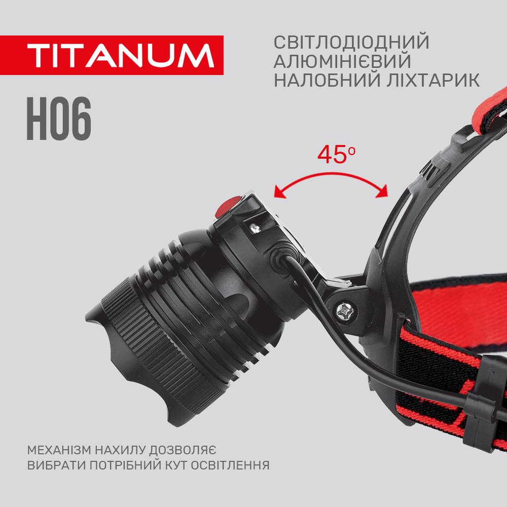 Налобний світлодіодний ліхтарик TITANUM TLF-H06 800Lm 6500K — фото 6 з 8