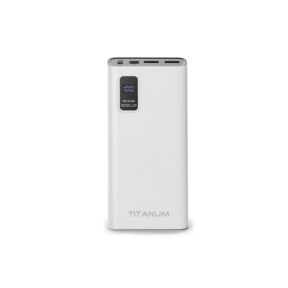 Повербанк TITANUM 727S 20000mAh 22.5W White — фото 2 з 5