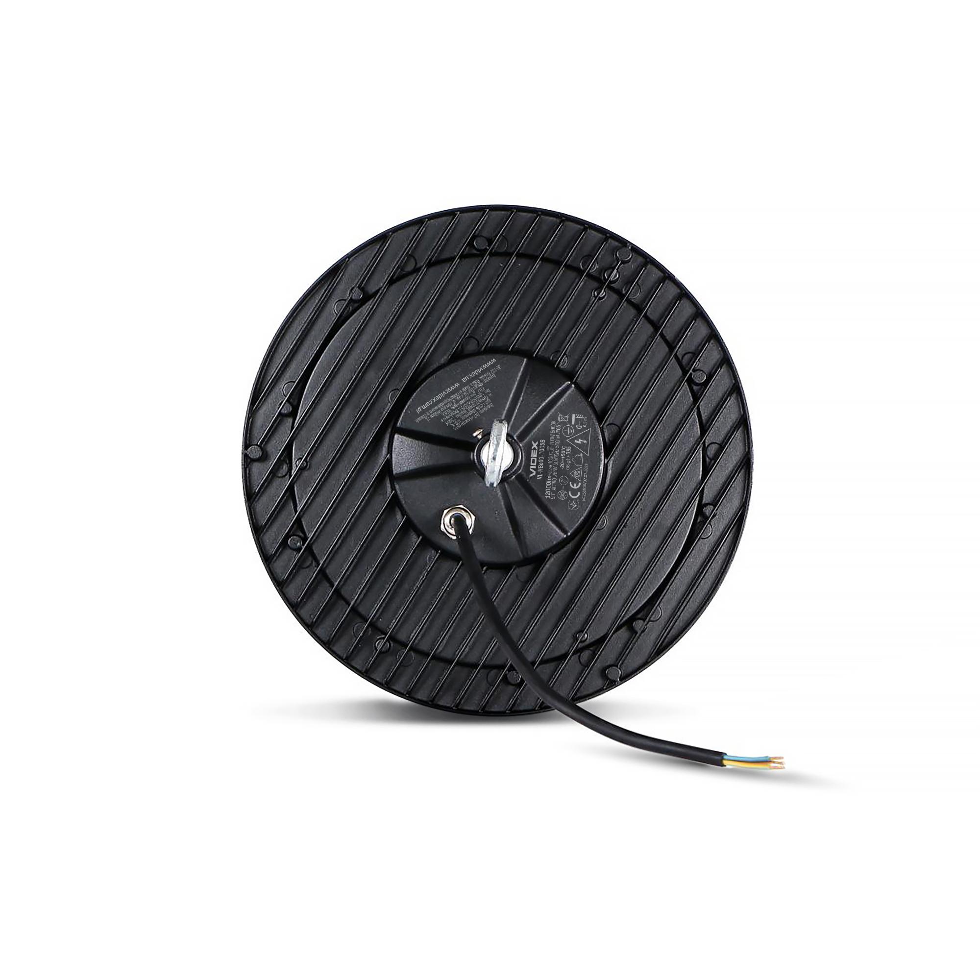 LED світильник висотний ХайБей VIDEX 100W 5000K 12000Lm 220V чорний — фото 5 з 8