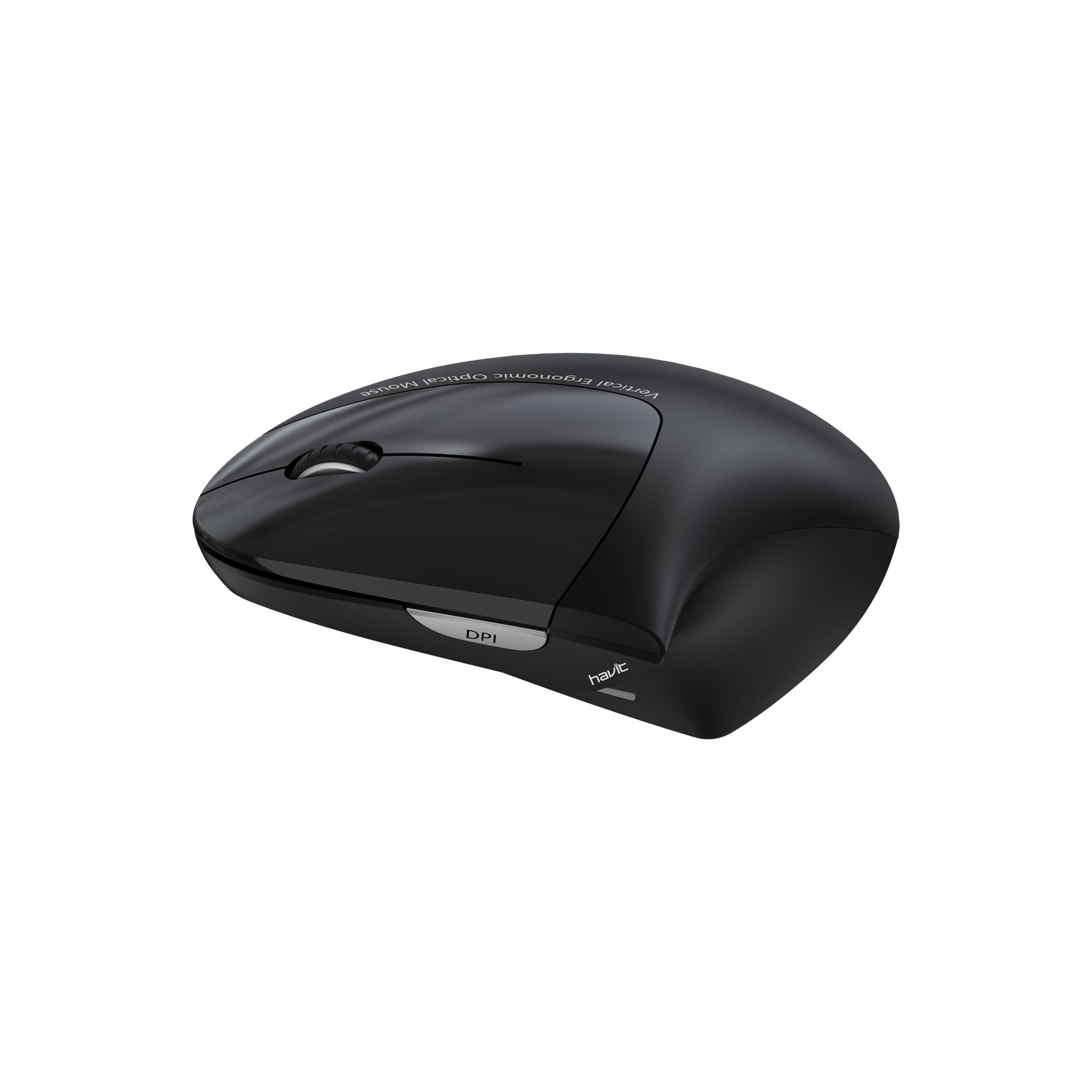 Бездротова миша вертикальна HAVIT HV-MS550GT (1600 DPI, 6 кл) — фото 3 з 4