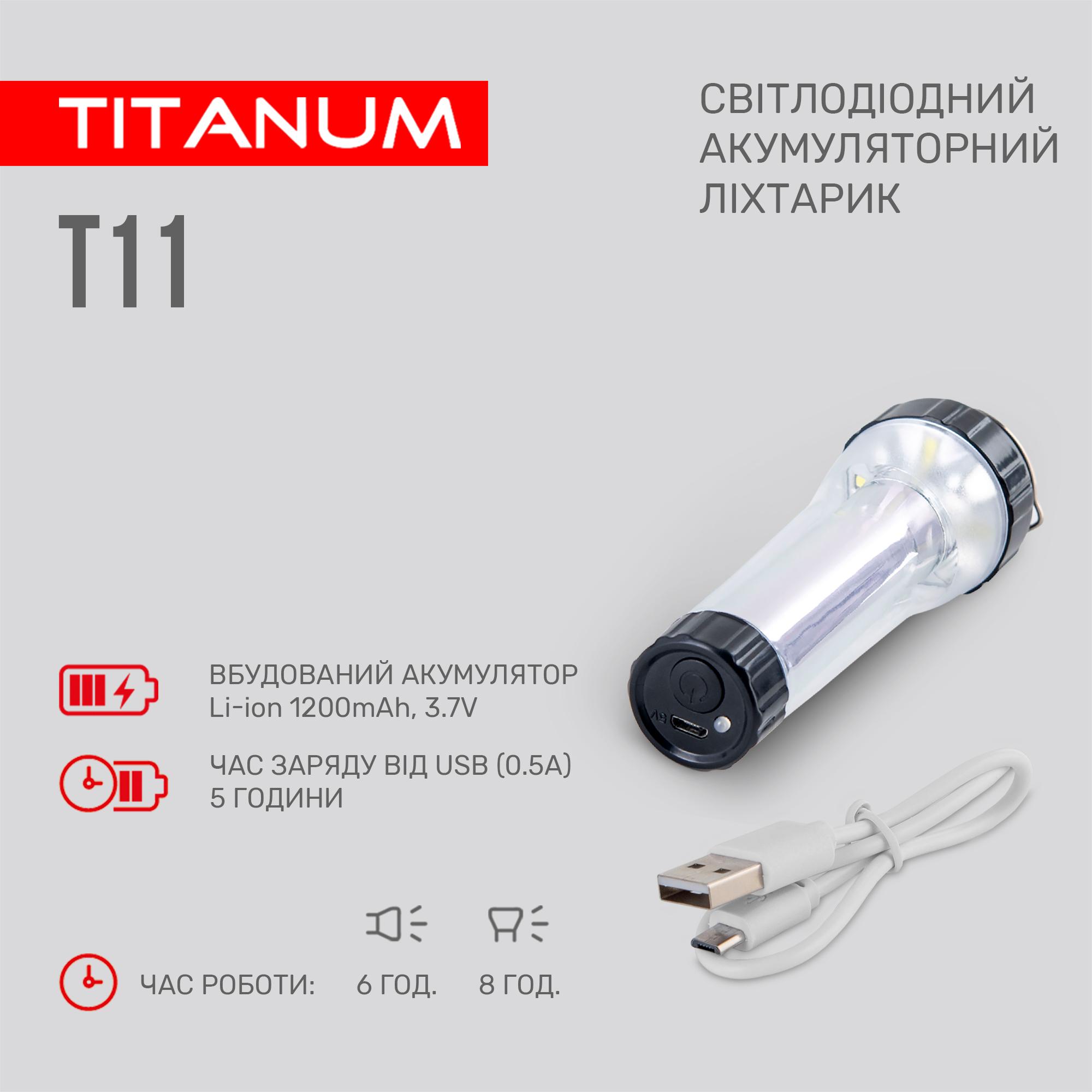 Портативний світлодіодний ліхтарик TITANUM TLF-T11 — фото 5 з 7