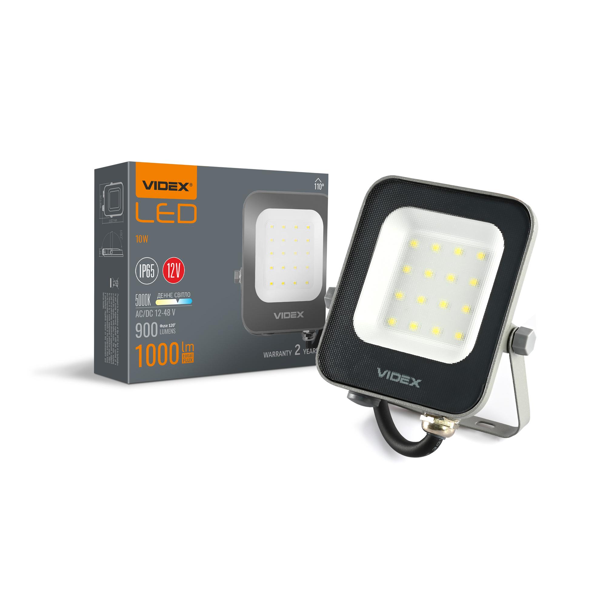 LED прожектор VIDEX F3e 1000Lm 5000K AC/DC 12-48V — фото 1 з 8