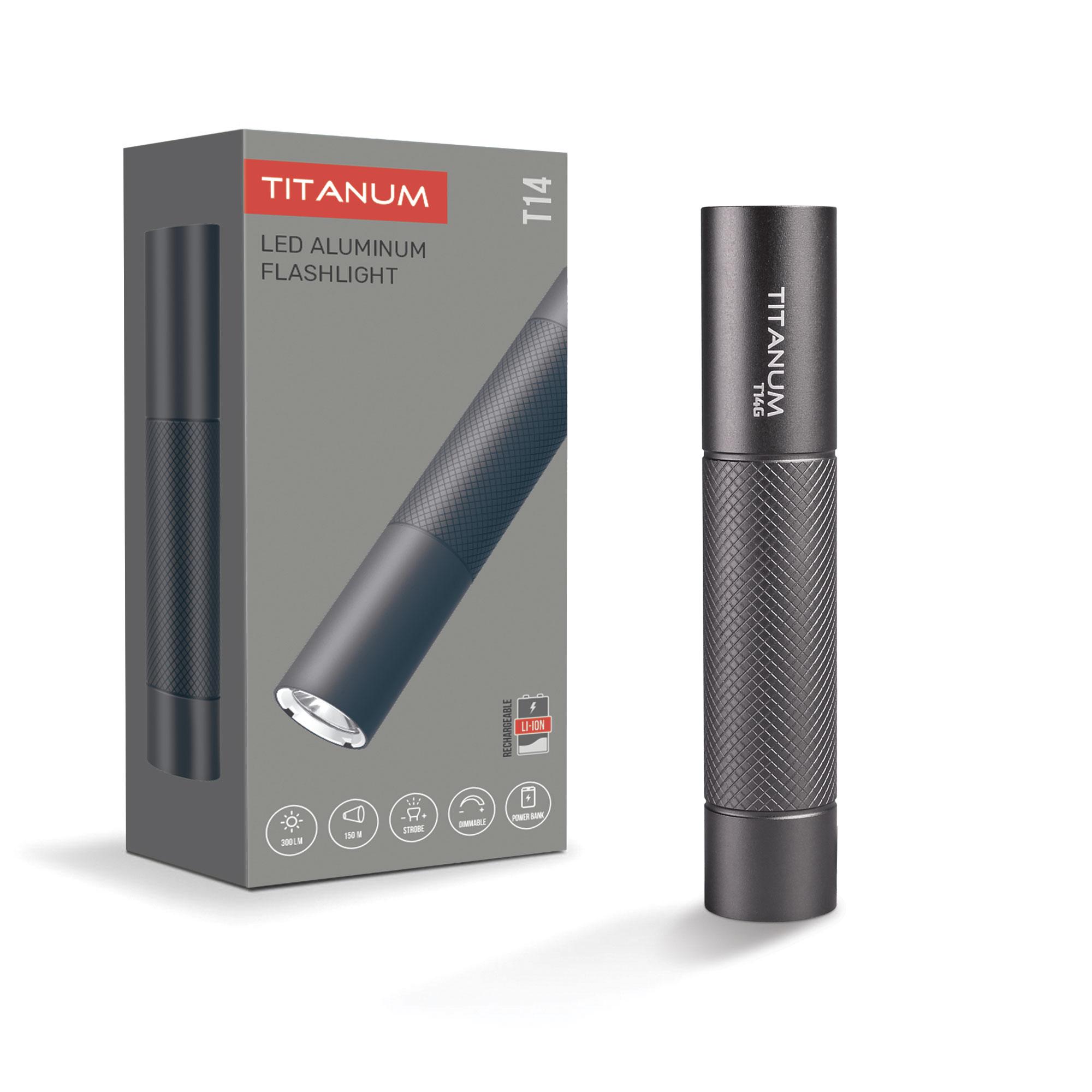 Портативний світлодіодний ліхтарик TITANUM TLF-T14G 300Lm 5000K Gray — фото 1 з 1