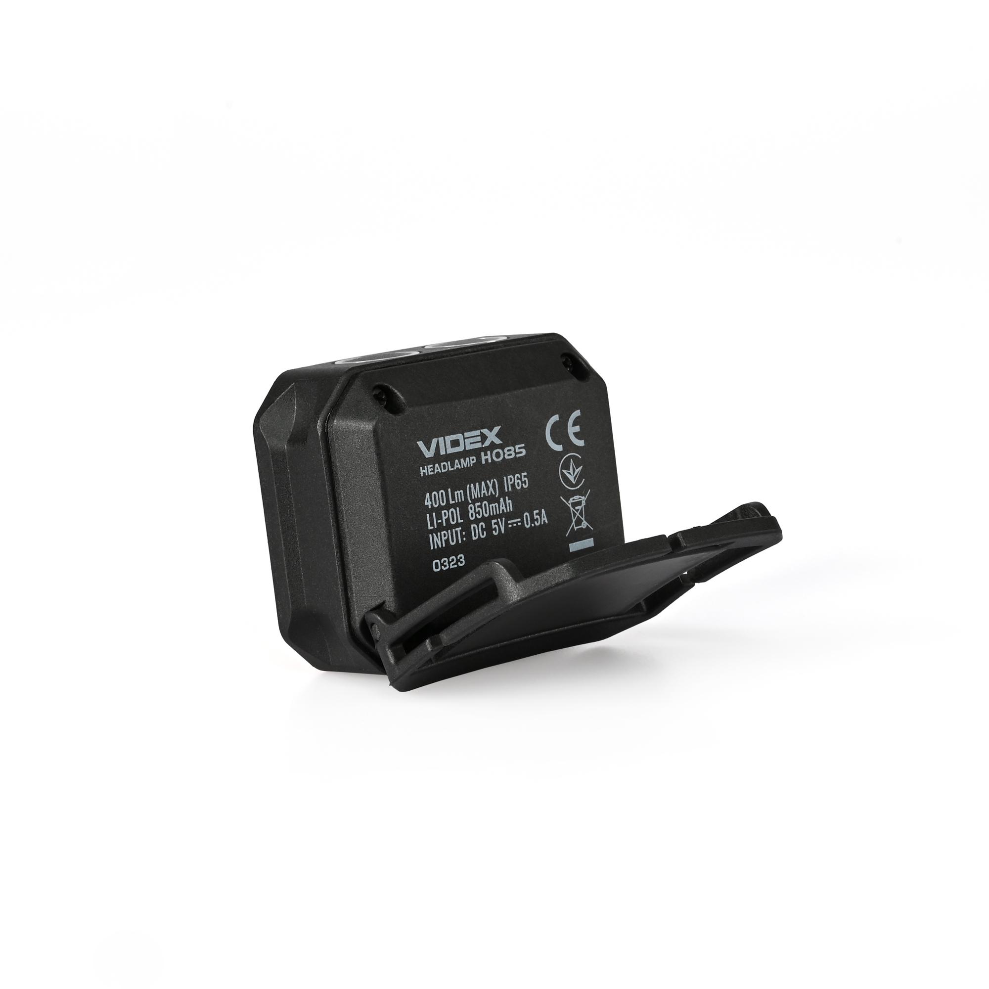 Налобний світлодіодний ліхтарик VIDEX VLF-H085-OR 400Lm 5000K — фото 11 з 24