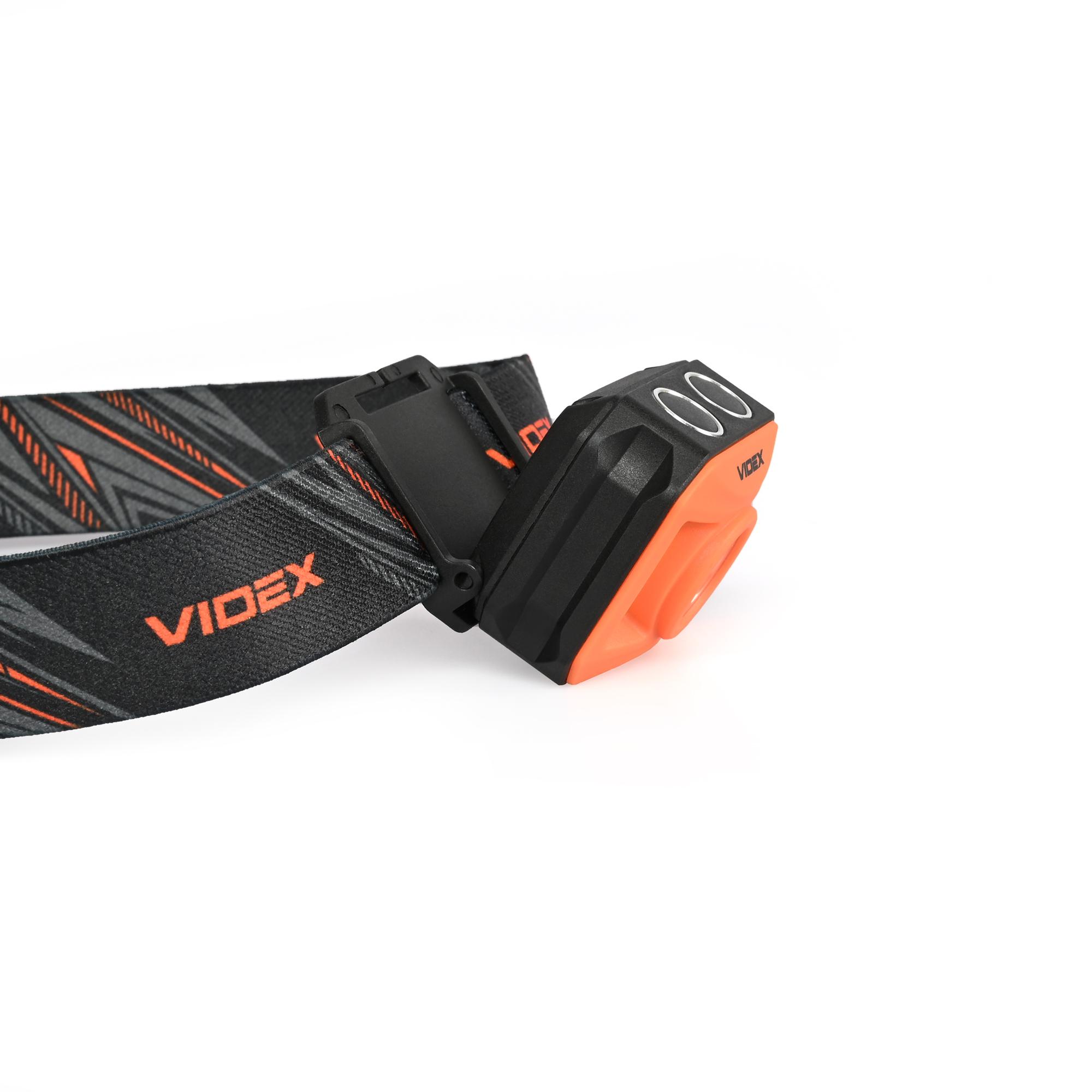 Налобний світлодіодний ліхтарик VIDEX VLF-H085-OR 400Lm 5000K — фото 8 з 24