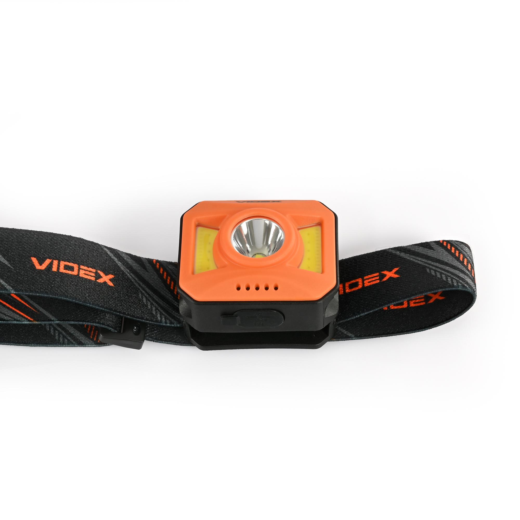 Налобний світлодіодний ліхтарик VIDEX VLF-H085-OR 400Lm 5000K — фото 4 з 24
