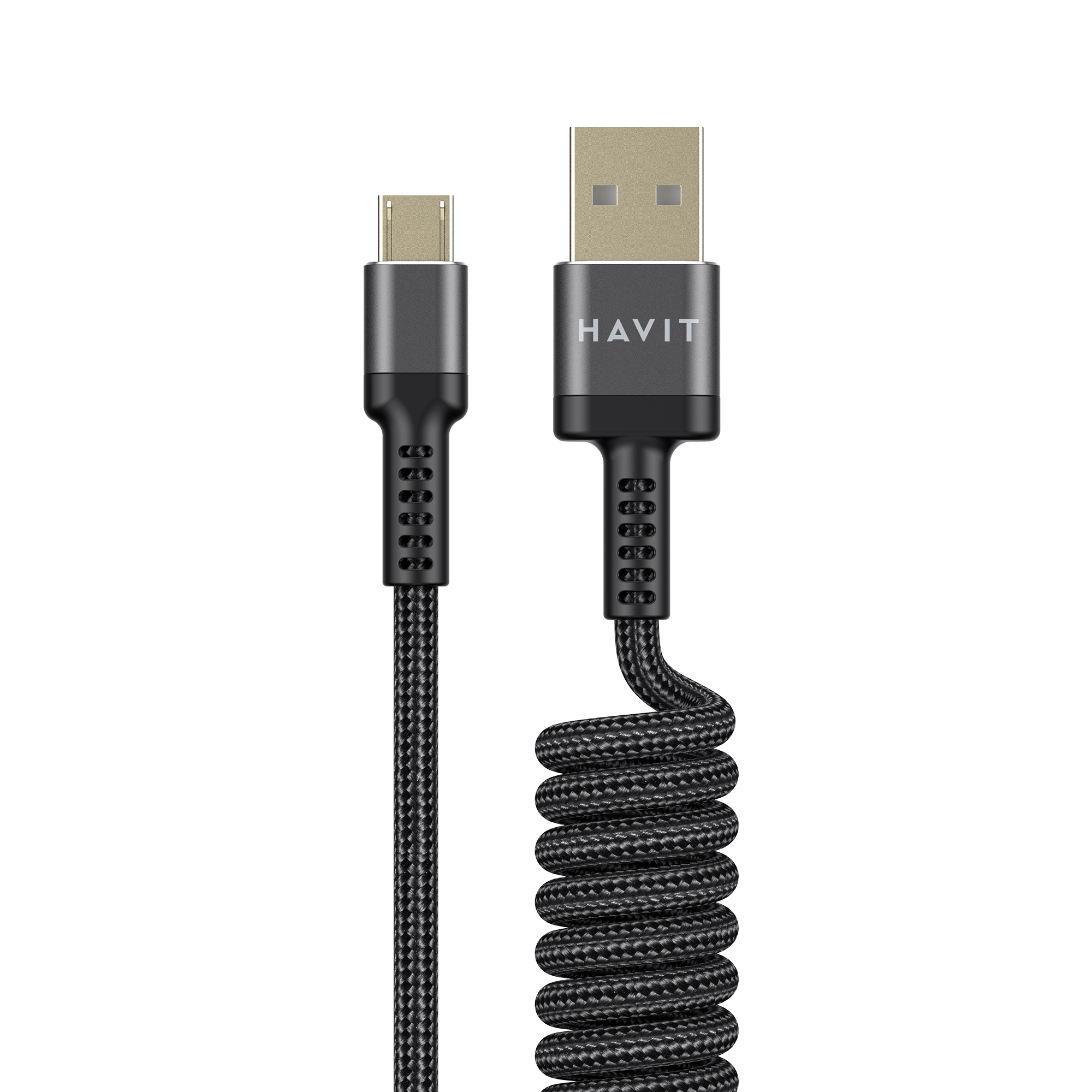 Кабель спіральний Micro USB HAVIT HV-CB6250 2.4A 1.5м — photo 4 of 5