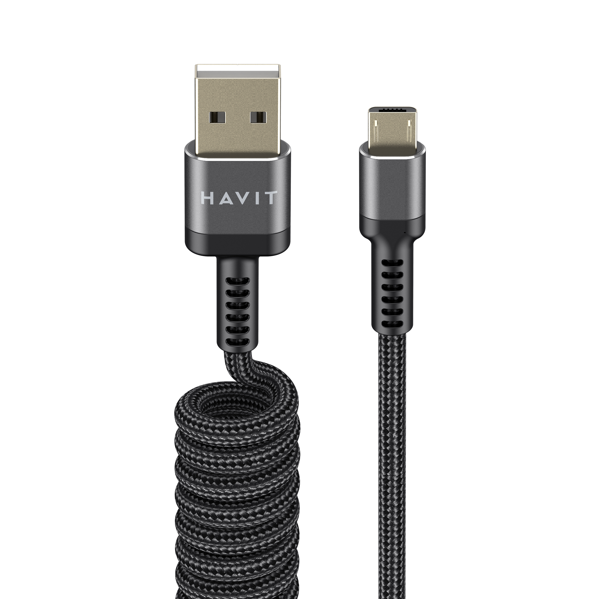 Кабель спіральний Micro USB HAVIT HV-CB6250 2.4A 1.5м