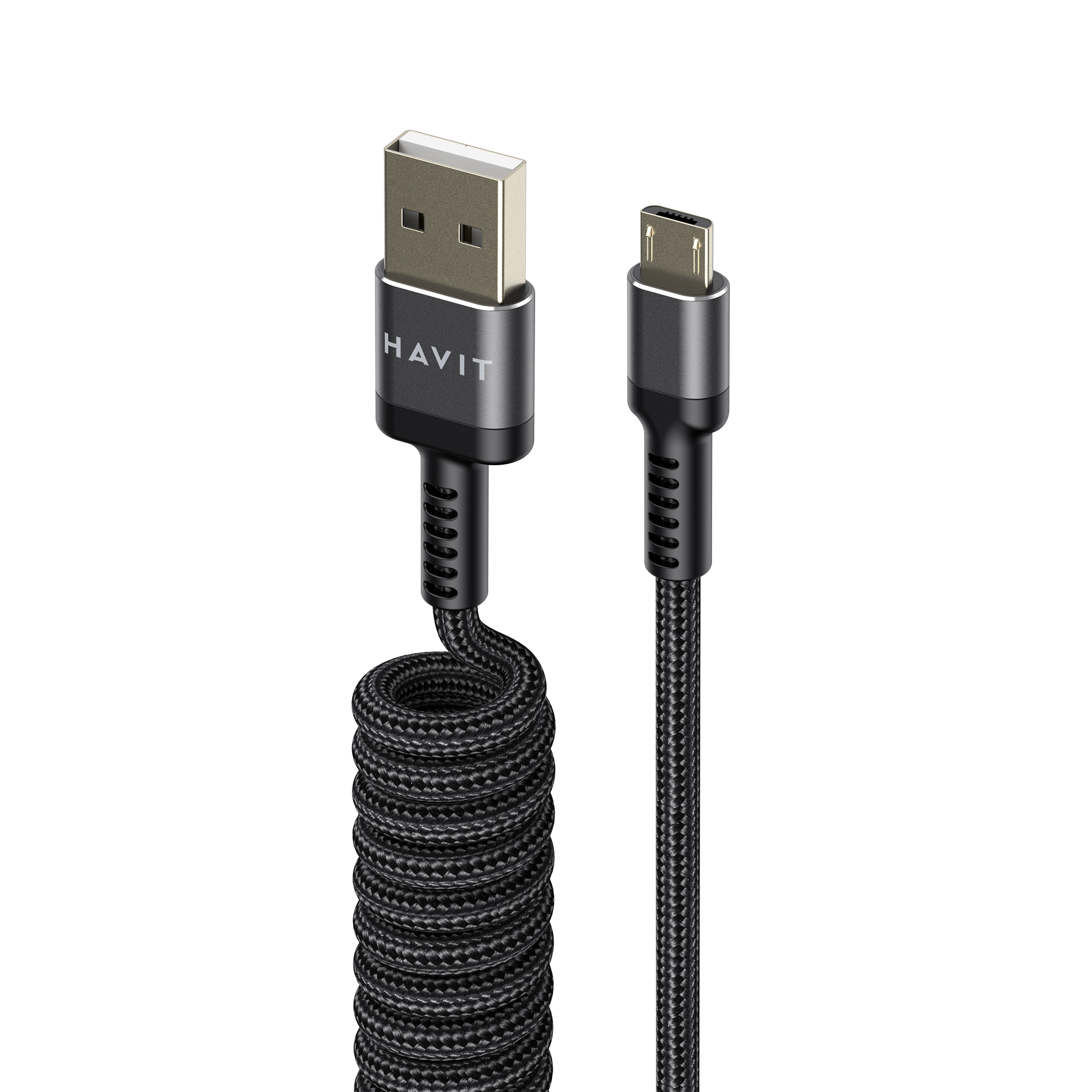 Кабель спіральний Micro USB HAVIT HV-CB6250 2.4A 1.5м — photo 2 of 5