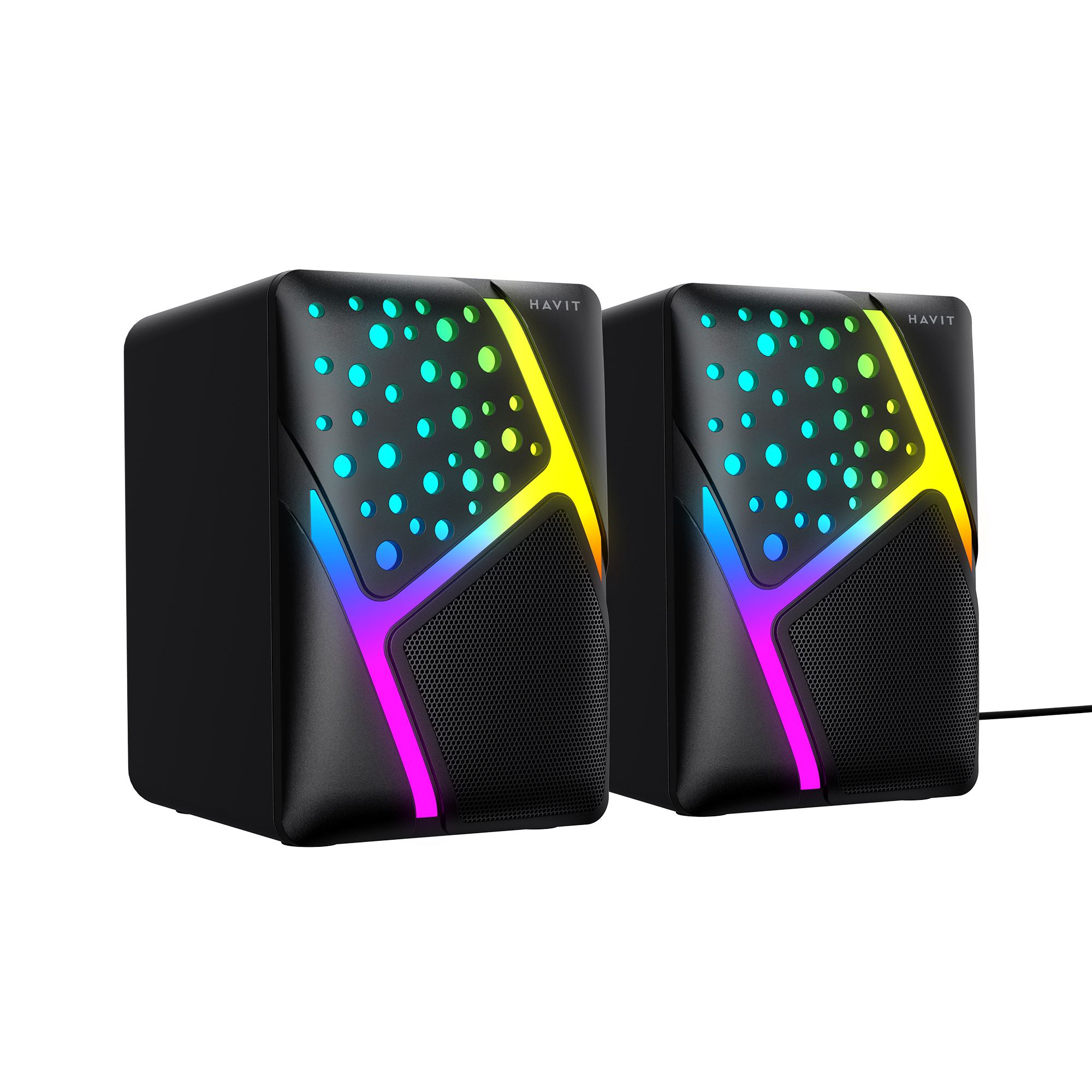 Стерео колонки HAVIT HV-SK763 USB RGB Black — фото 4 з 5
