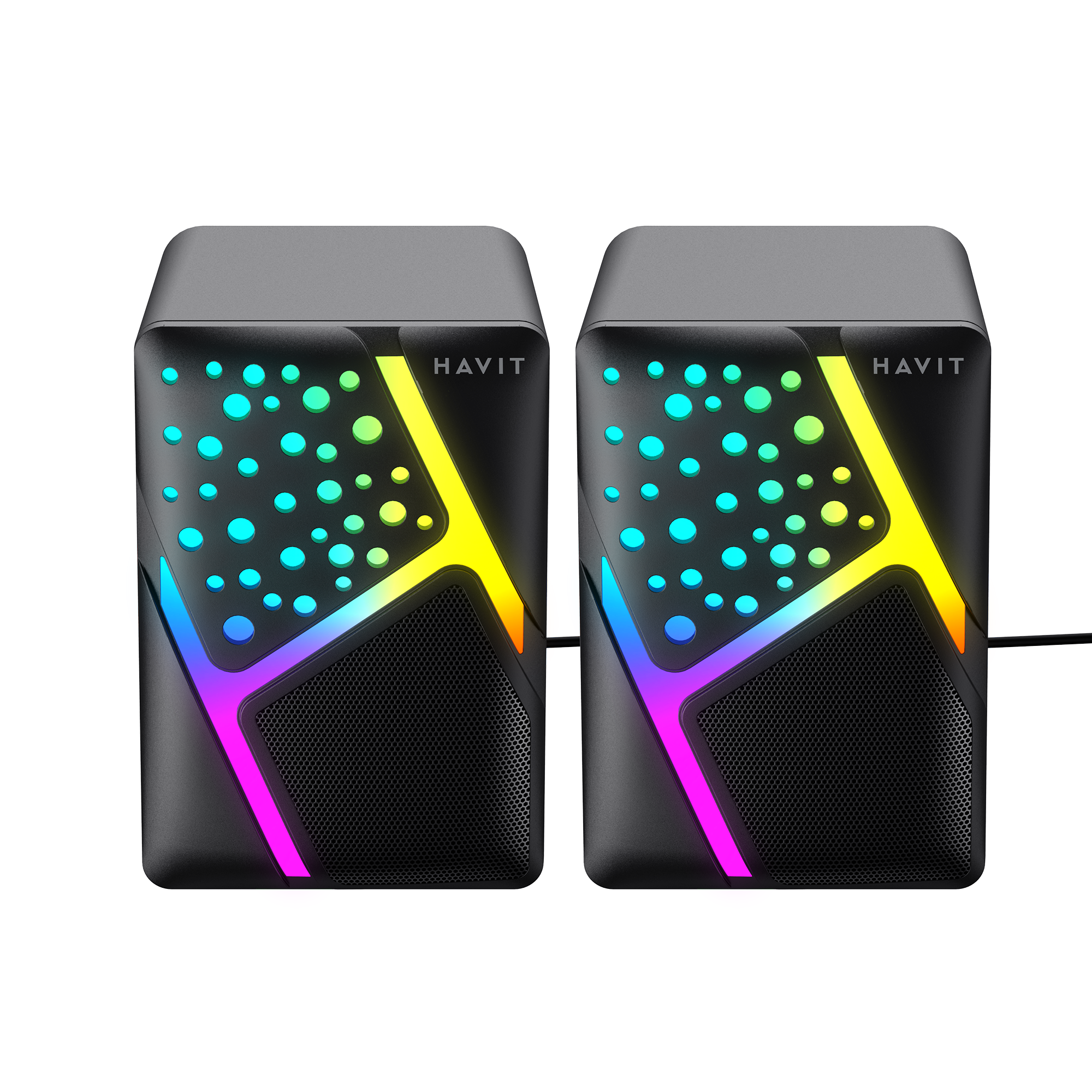 Стерео колонки HAVIT HV-SK763 USB RGB Black — фото 2 з 5