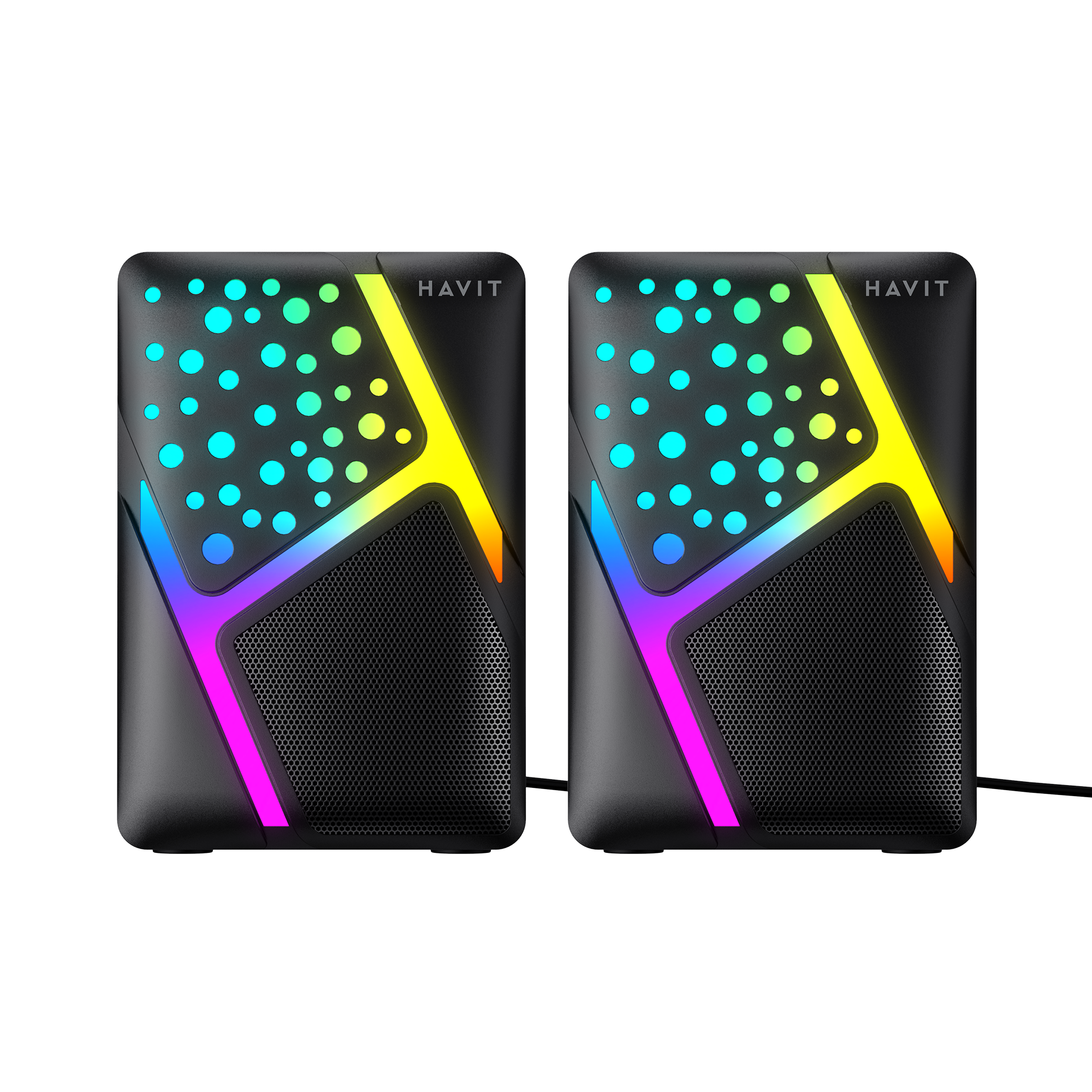 Стерео колонки HAVIT HV-SK763 USB RGB Black — фото 3 з 5
