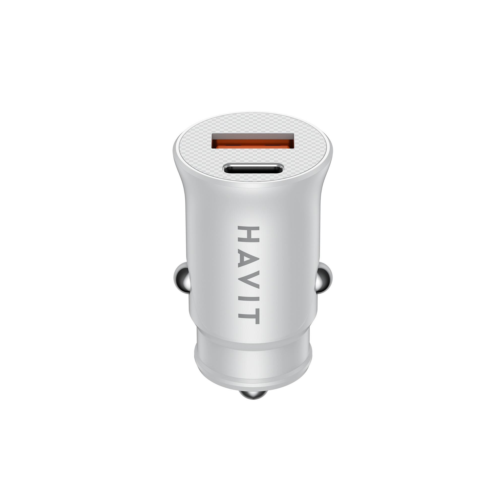 Автомобільний зарядний пристрій HAVIT HV-CC2022 20W USB+USB-C — фото 2 з 5