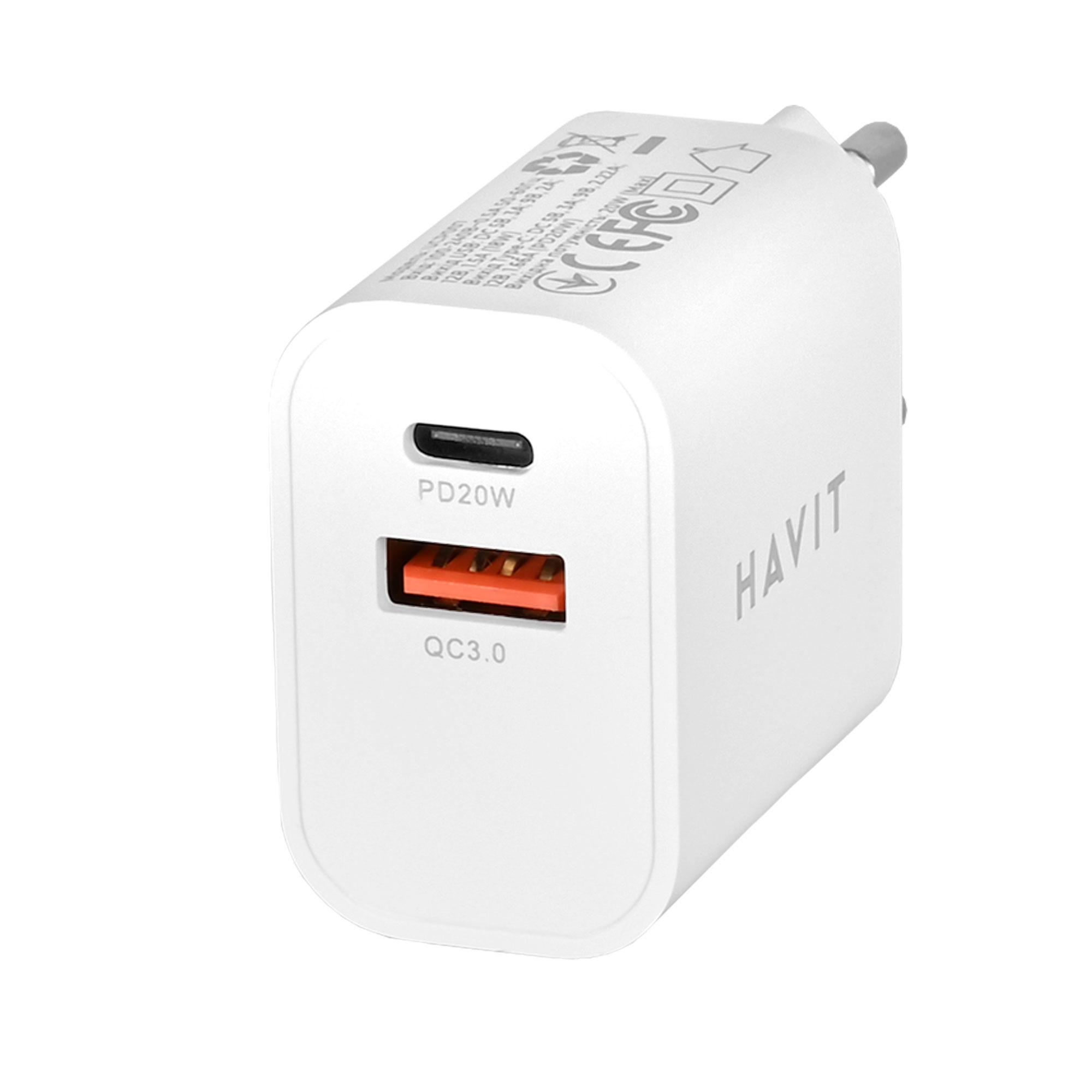 Зарядний пристрій HAVIT HV-UCP007 20W USB+Type-C — фото 3 з 9