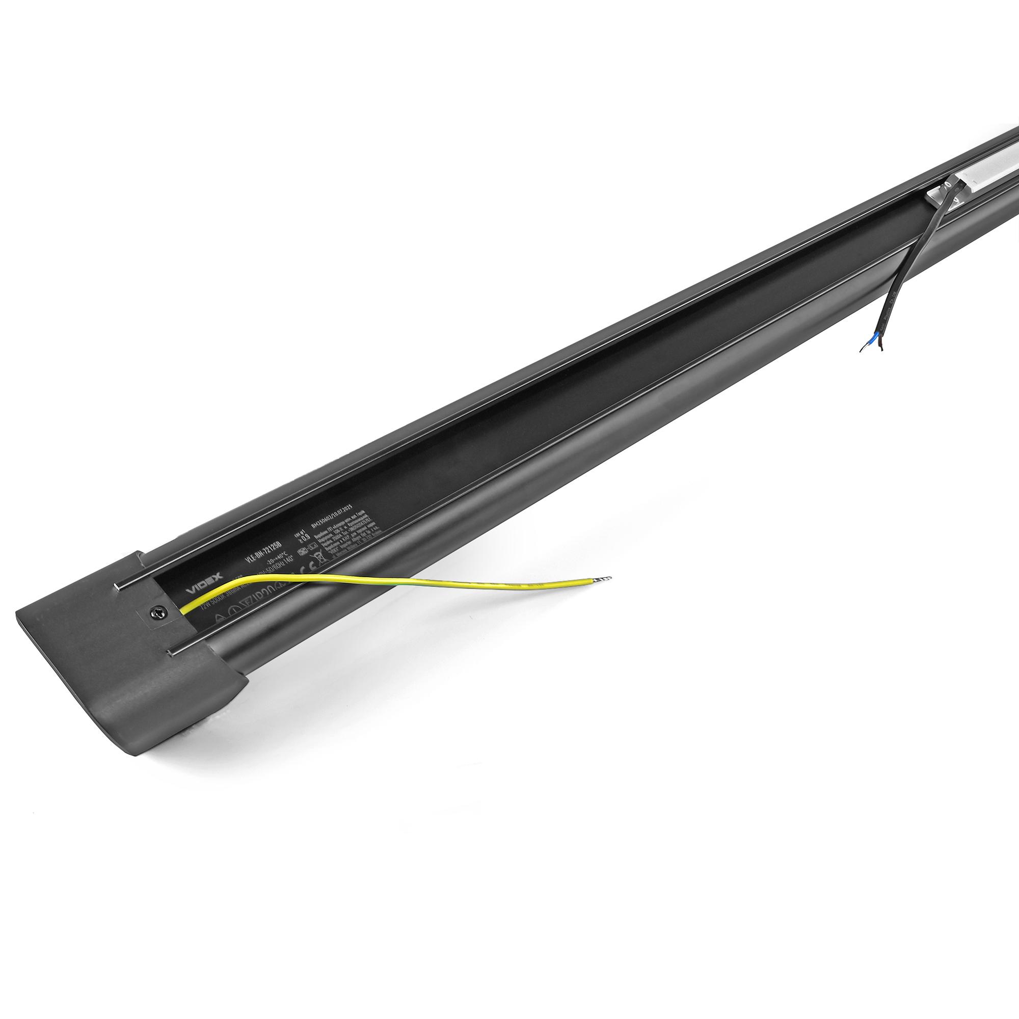 LED світильник лінійний VIDEX 72W 1.2М 5000K 220V чорний — фото 5 з 9