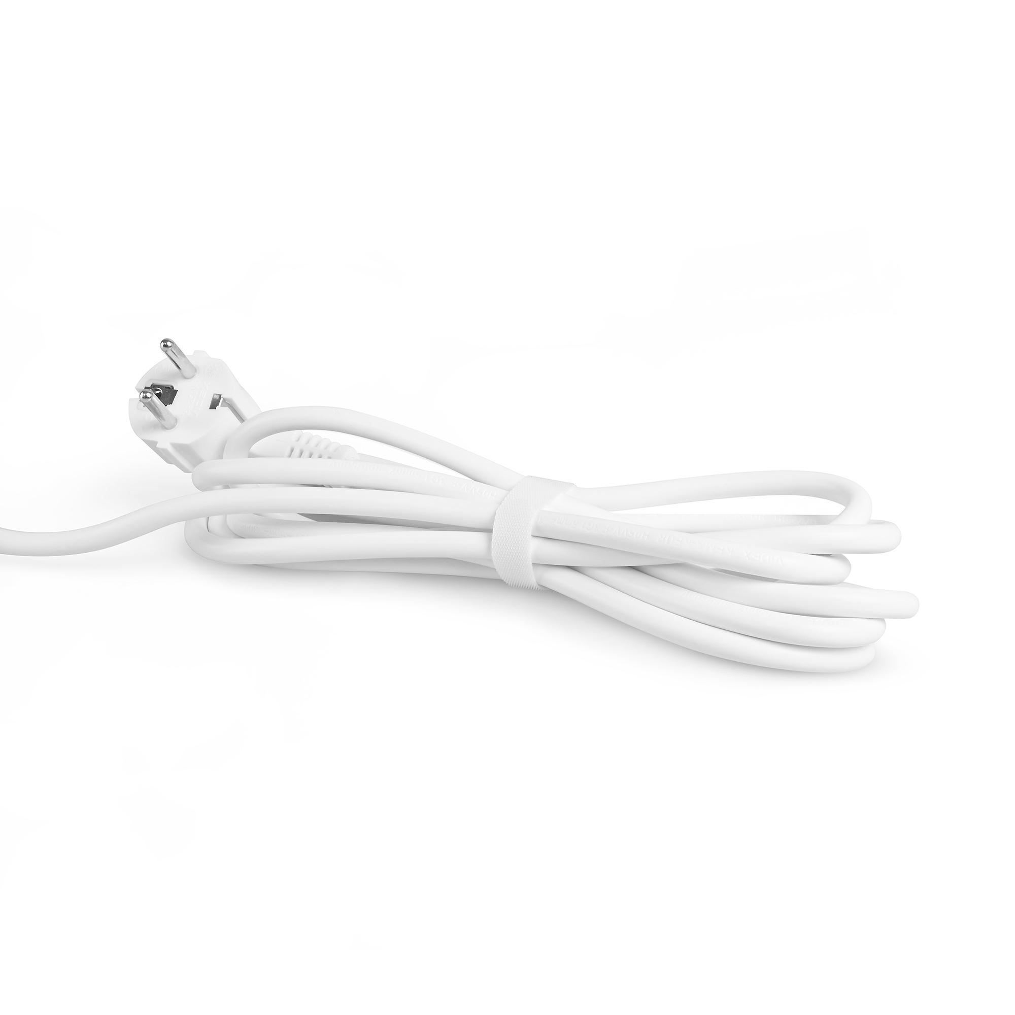 Мережевий подовжувач VIDEX ONCORD з/з 3п 3м (3x1.5мм) з кнопкою White — фото 8 з 11