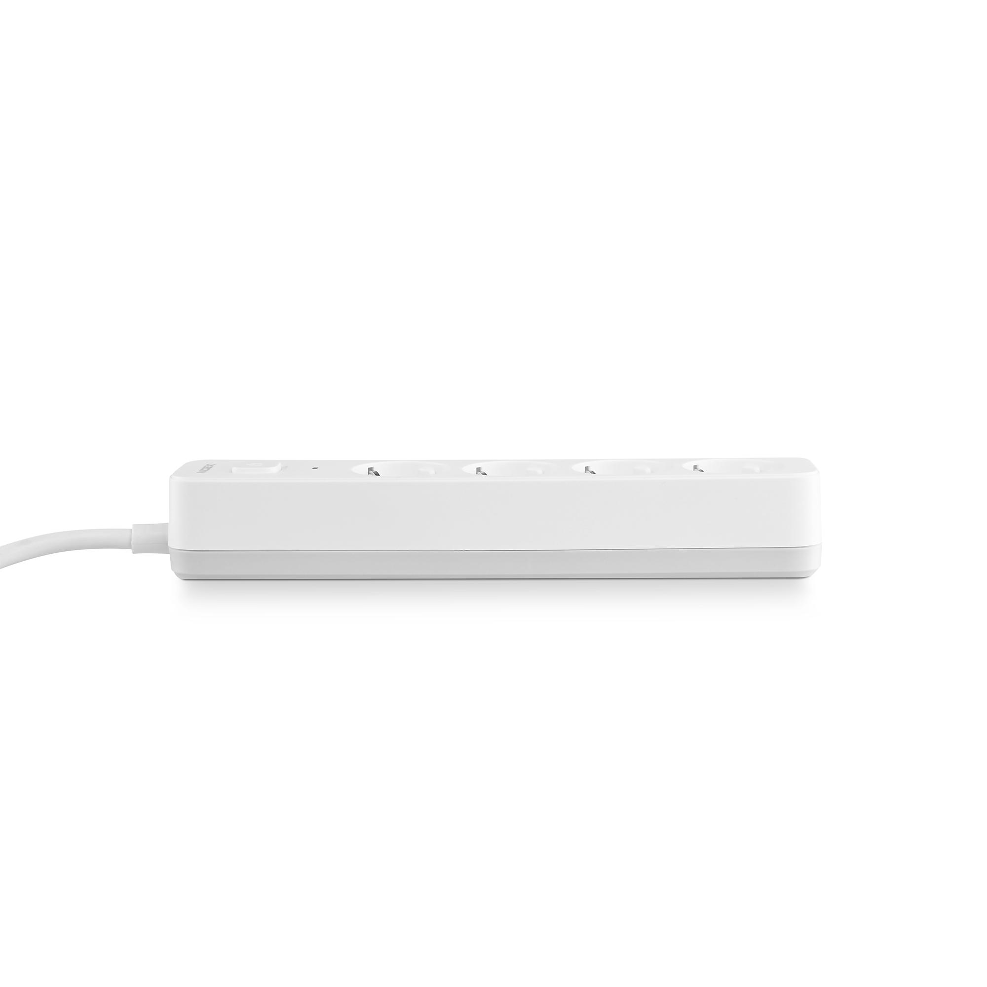 Мережевий подовжувач VIDEX ONCORD з/з 4п 3м (3x1.5мм) з кнопкою White — фото 5 з 11
