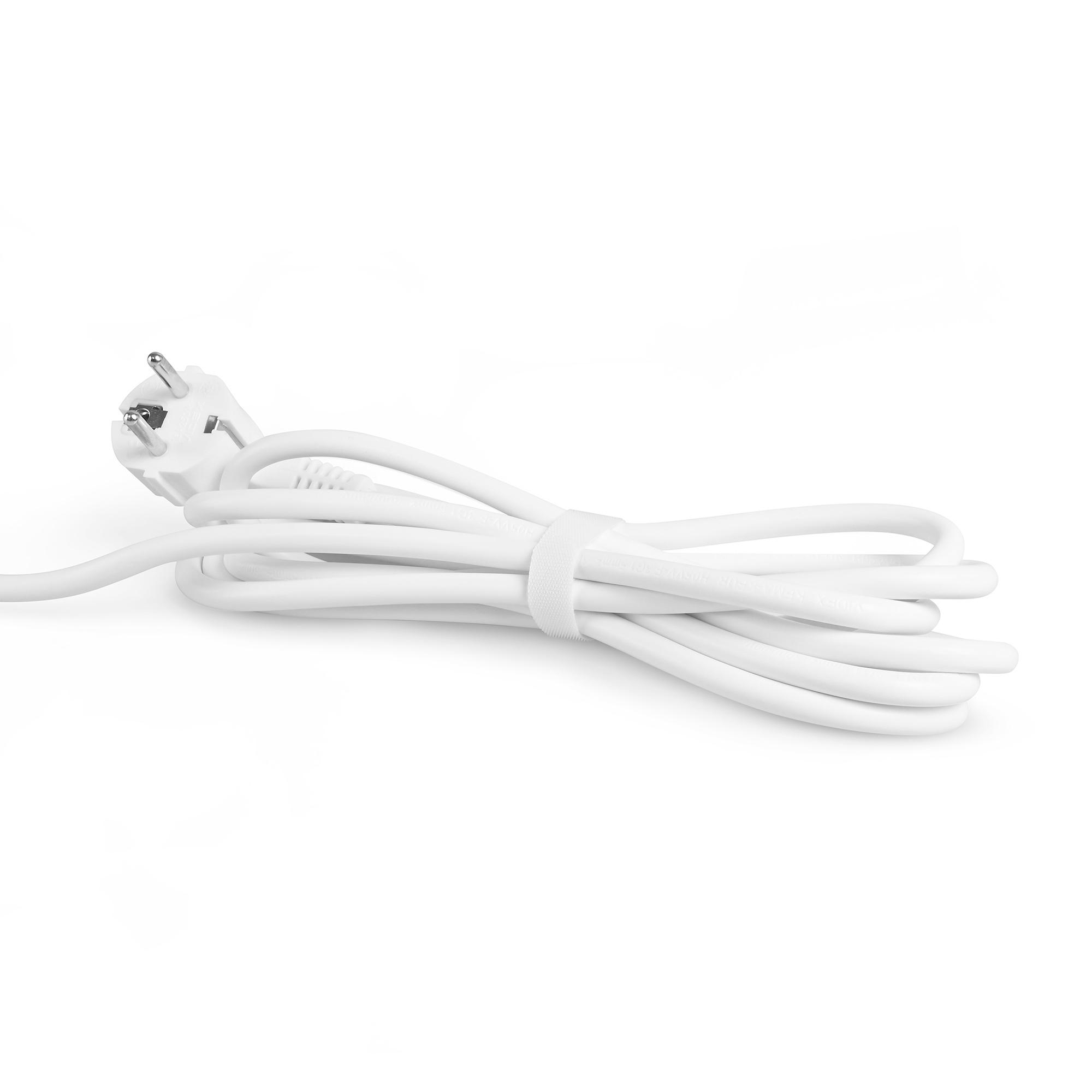Мережевий подовжувач VIDEX ONCORD з/з 4п 3м (3x1.5мм) з кнопкою White — фото 8 з 11