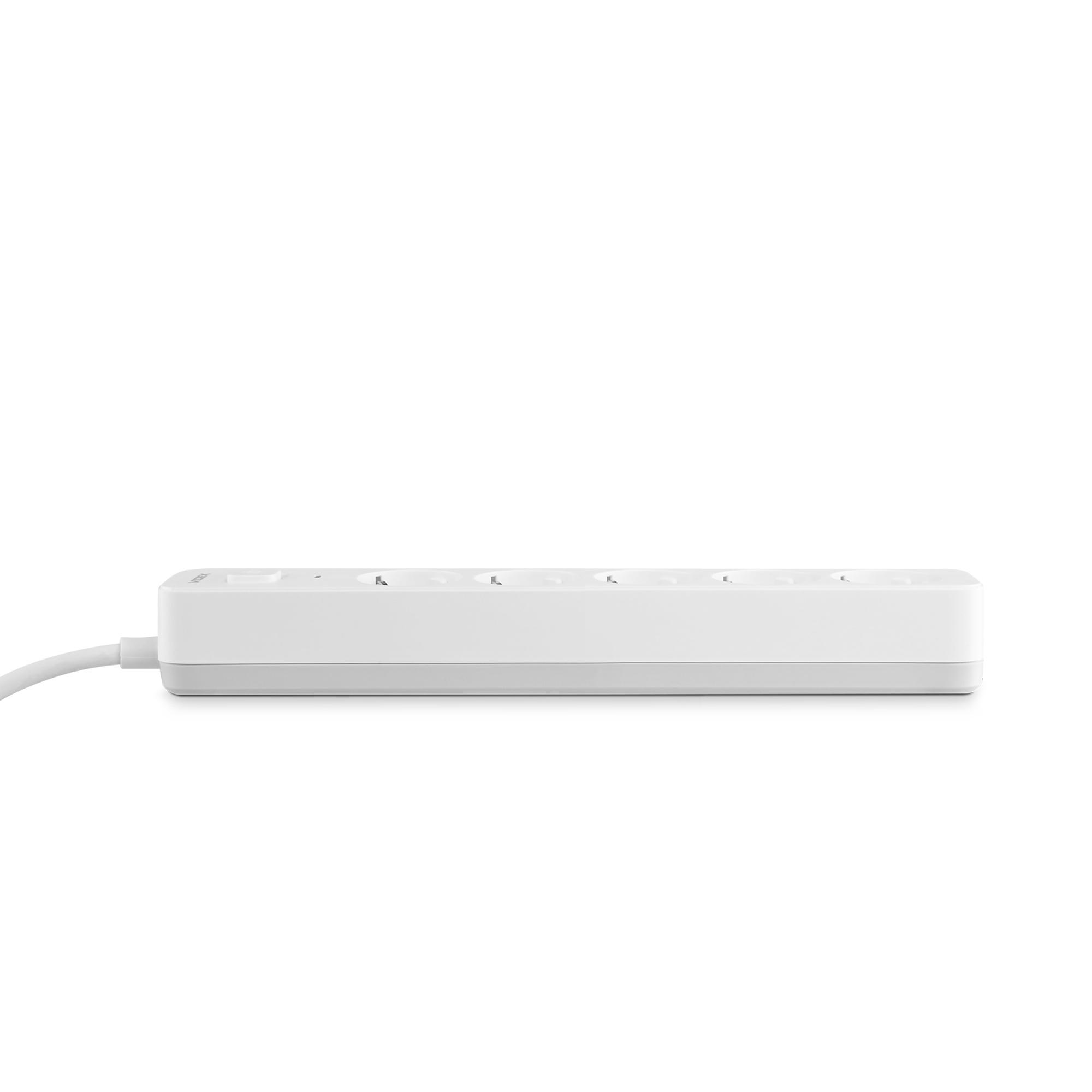 Мережевий подовжувач VIDEX ONCORD з/з 5п 3м (3x1.5мм) з кнопкою White — фото 5 з 11