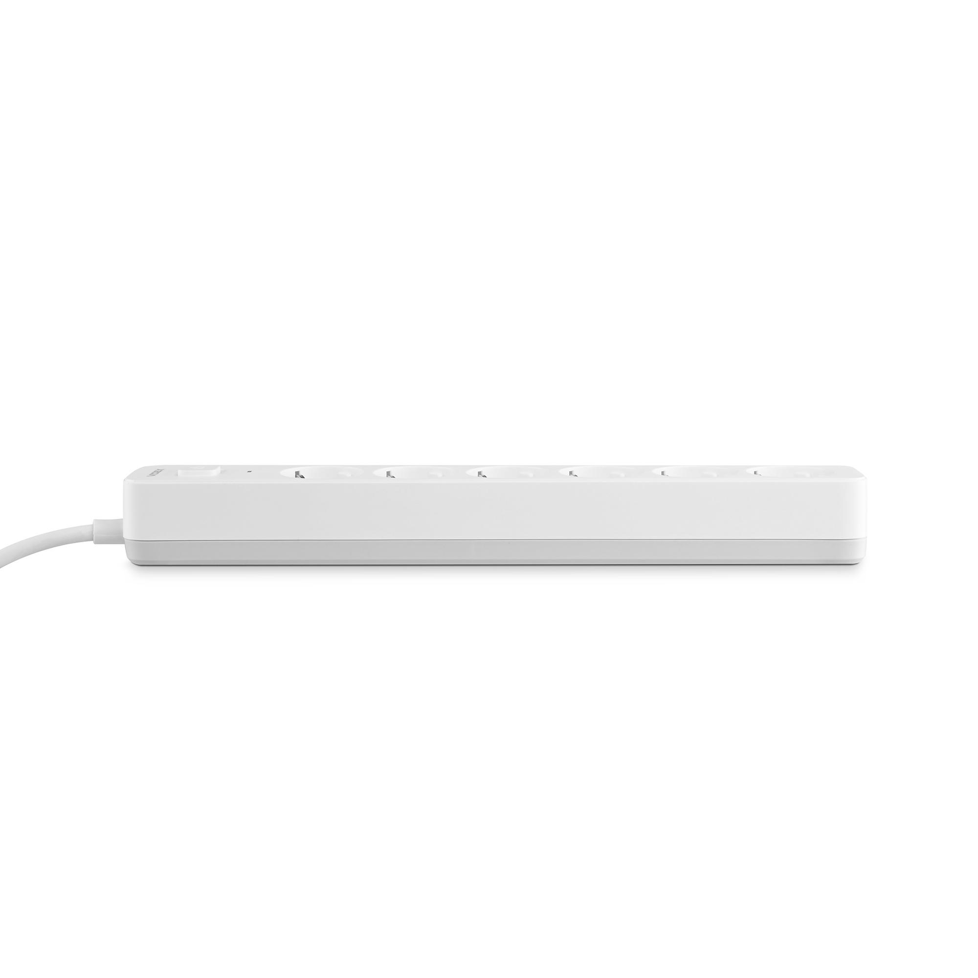 Мережевий подовжувач VIDEX ONCORD з/з 6п 3м (3x1.5мм) з кнопкою White — фото 5 з 11