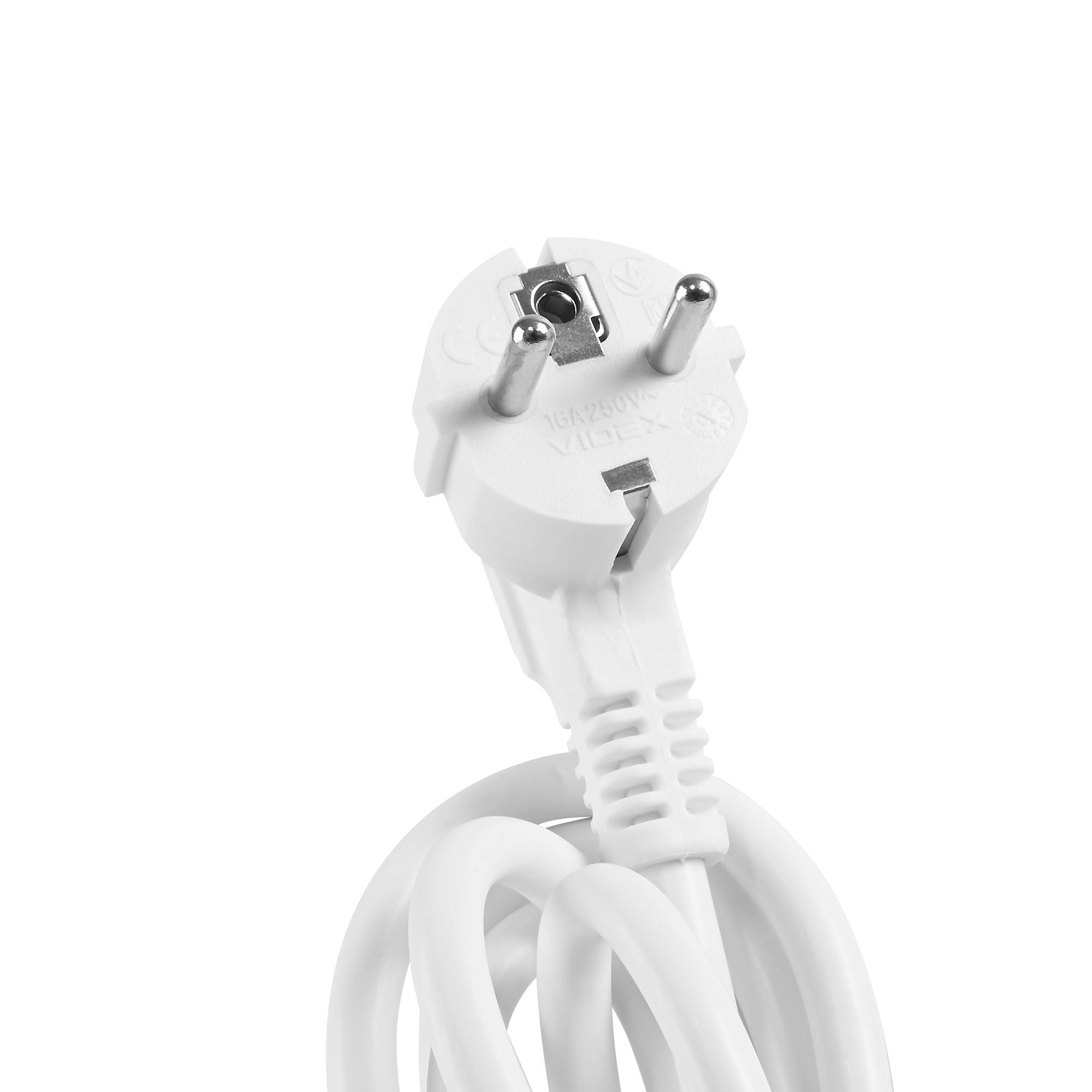 Мережевий подовжувач VIDEX ONCORD з/з 3п 3м (3x1.5мм) 2.4А 2USB+USB-C з кнопкою White — фото 8 з 12