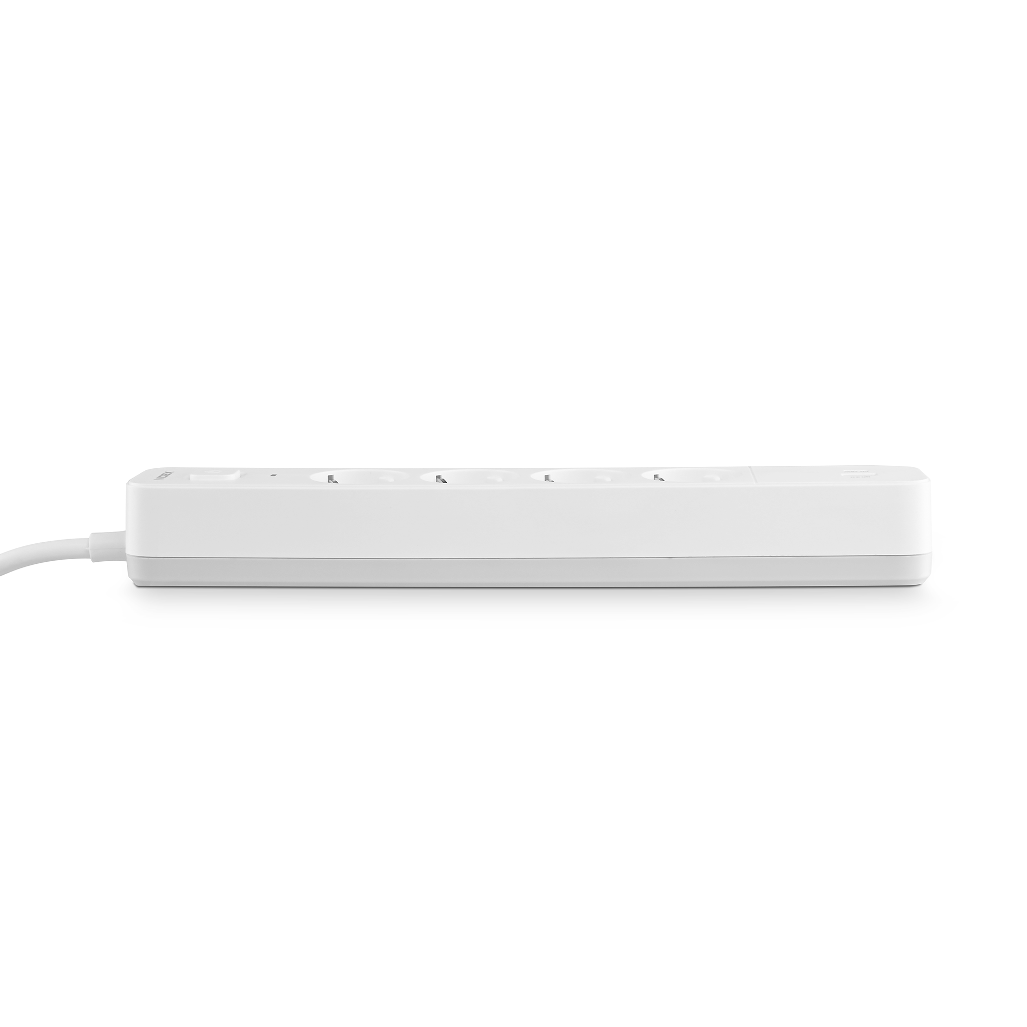 Мережевий подовжувач VIDEX ONCORD з/з 4п 3м (3x1.5мм) 3.4А USB(QC3.0) +USB-C(PD20W) з кнопкою White — фото 6 з 12