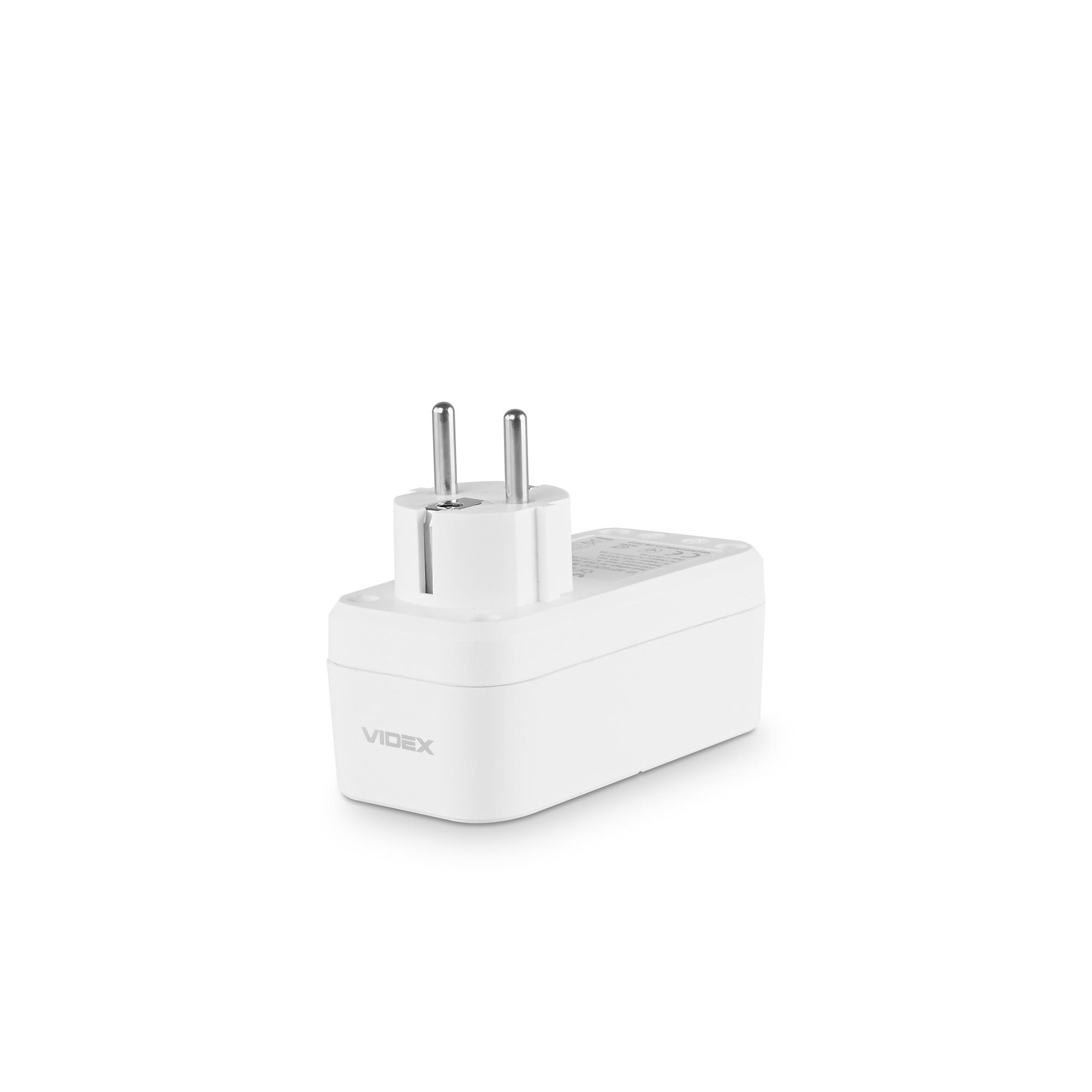 Мережевий адаптер VIDEX ONCORD з/з 1п 2.4A 2USB+USB-C White — фото 6 з 8