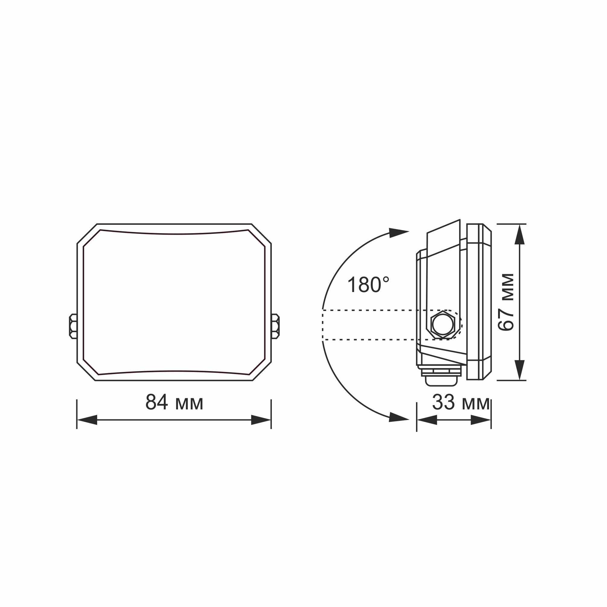 LED прожектор VIDEX F3 10W 5000K 220V Black (VLE-F3-0105B) — фото 6 з 6