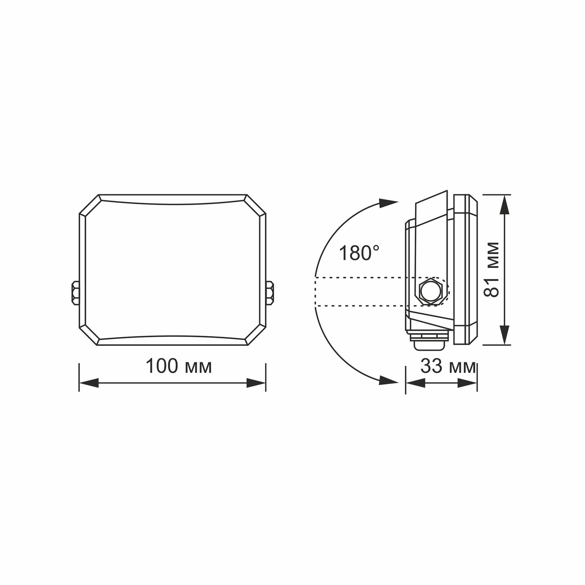 LED прожектор VIDEX F3 20W 5000K 220V Black (VLE-F3-0205B) — фото 6 з 6