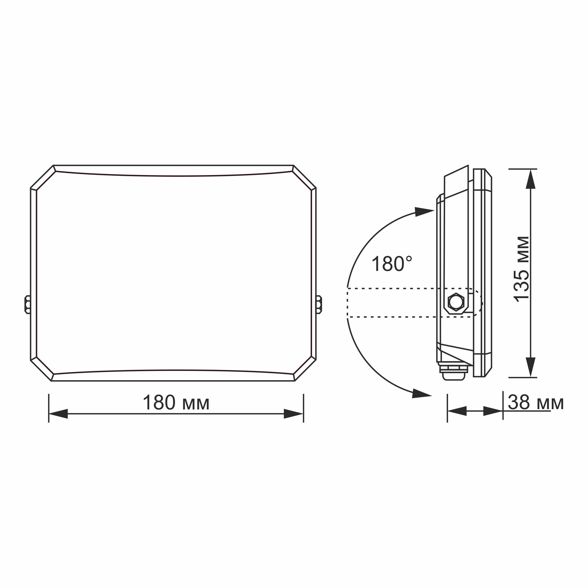 LED прожектор VIDEX F3 50W 5000K 220V Black (VLE-F3-0505) — фото 6 з 6